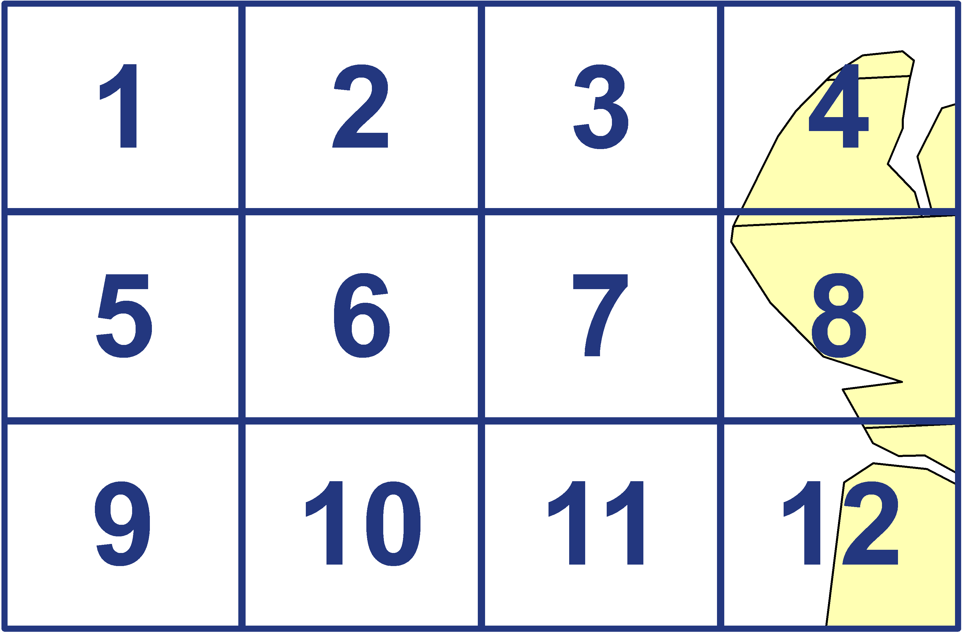 quarter facet map