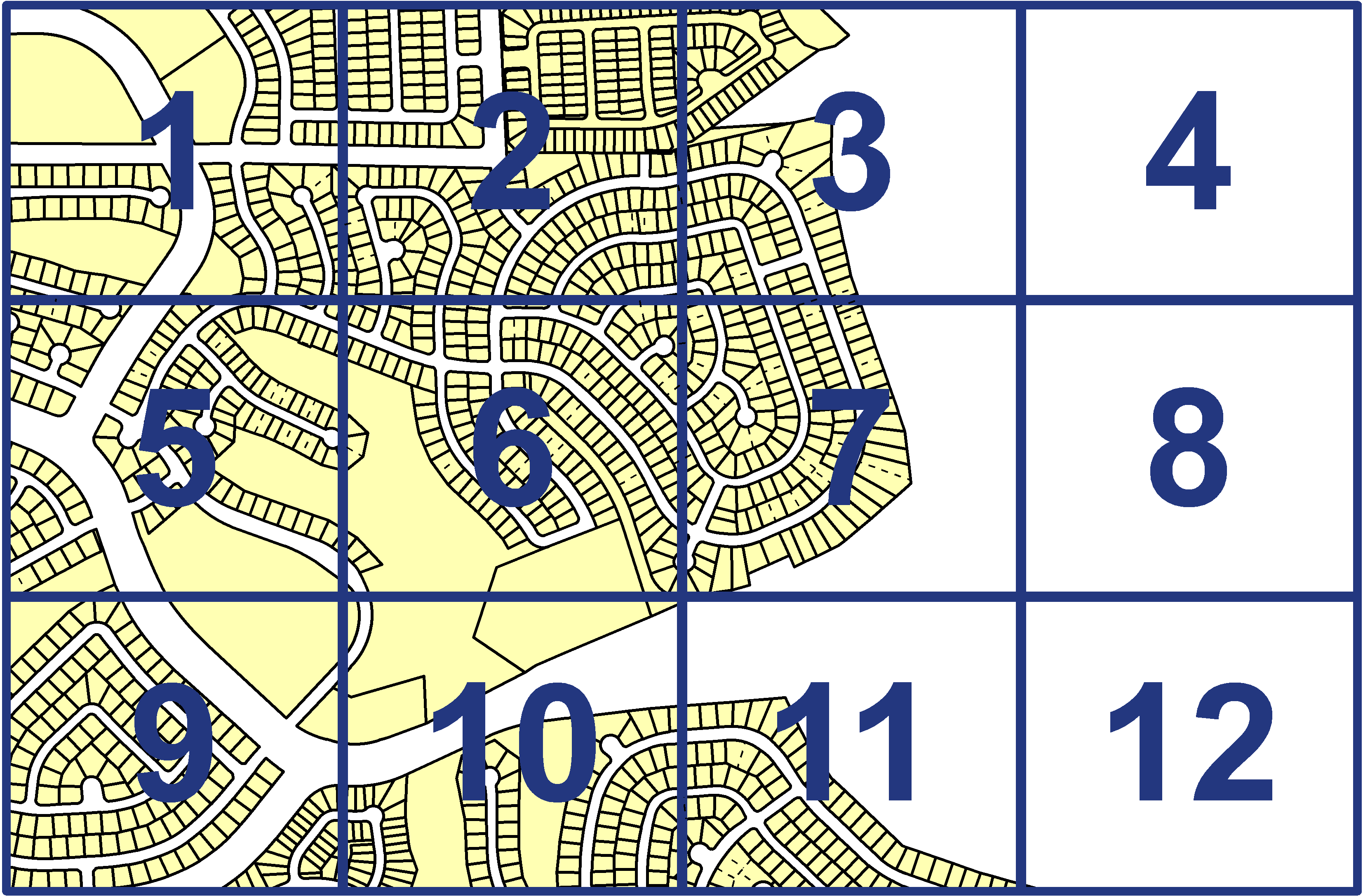 quarter facet map