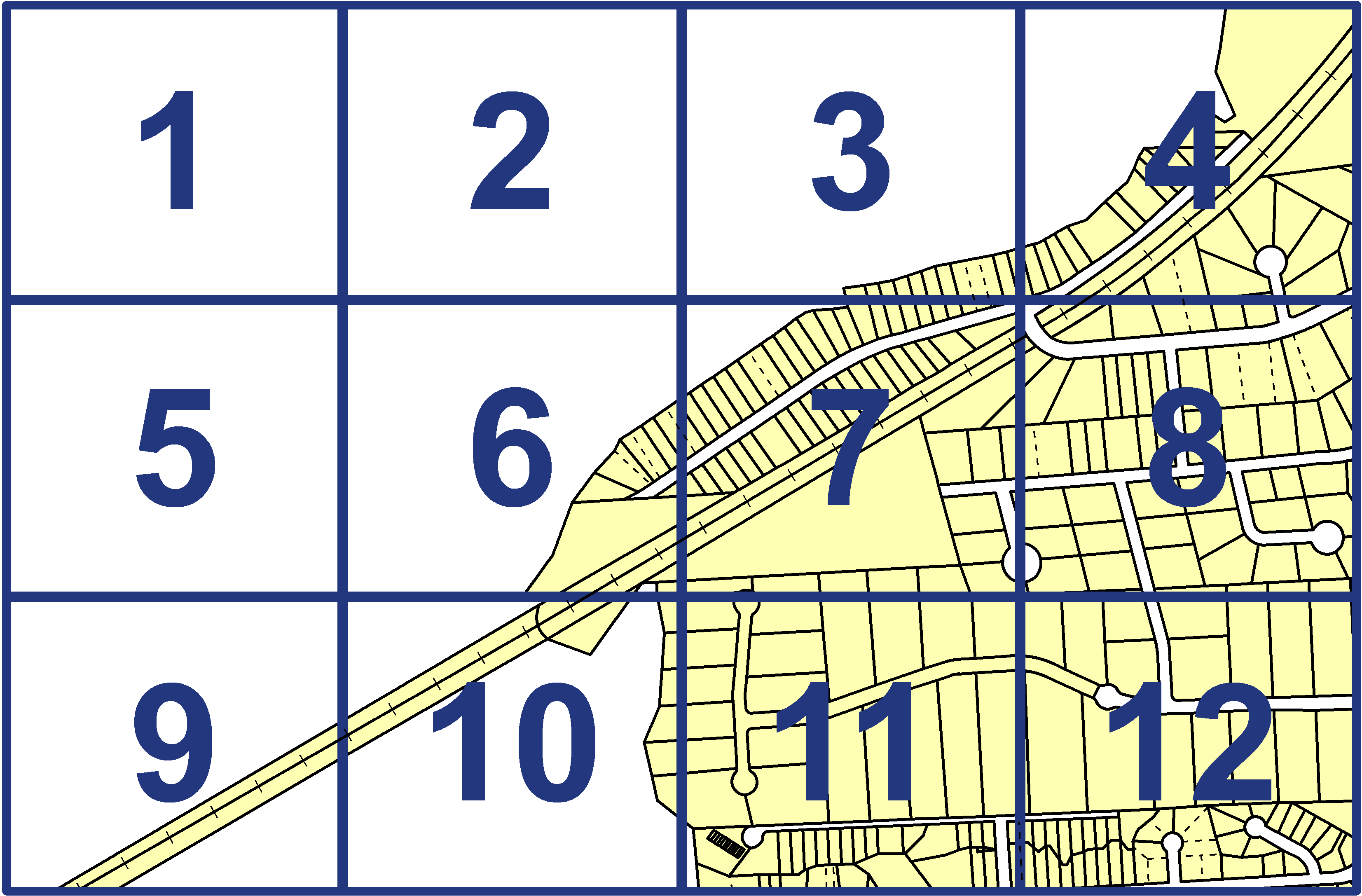 quarter facet map