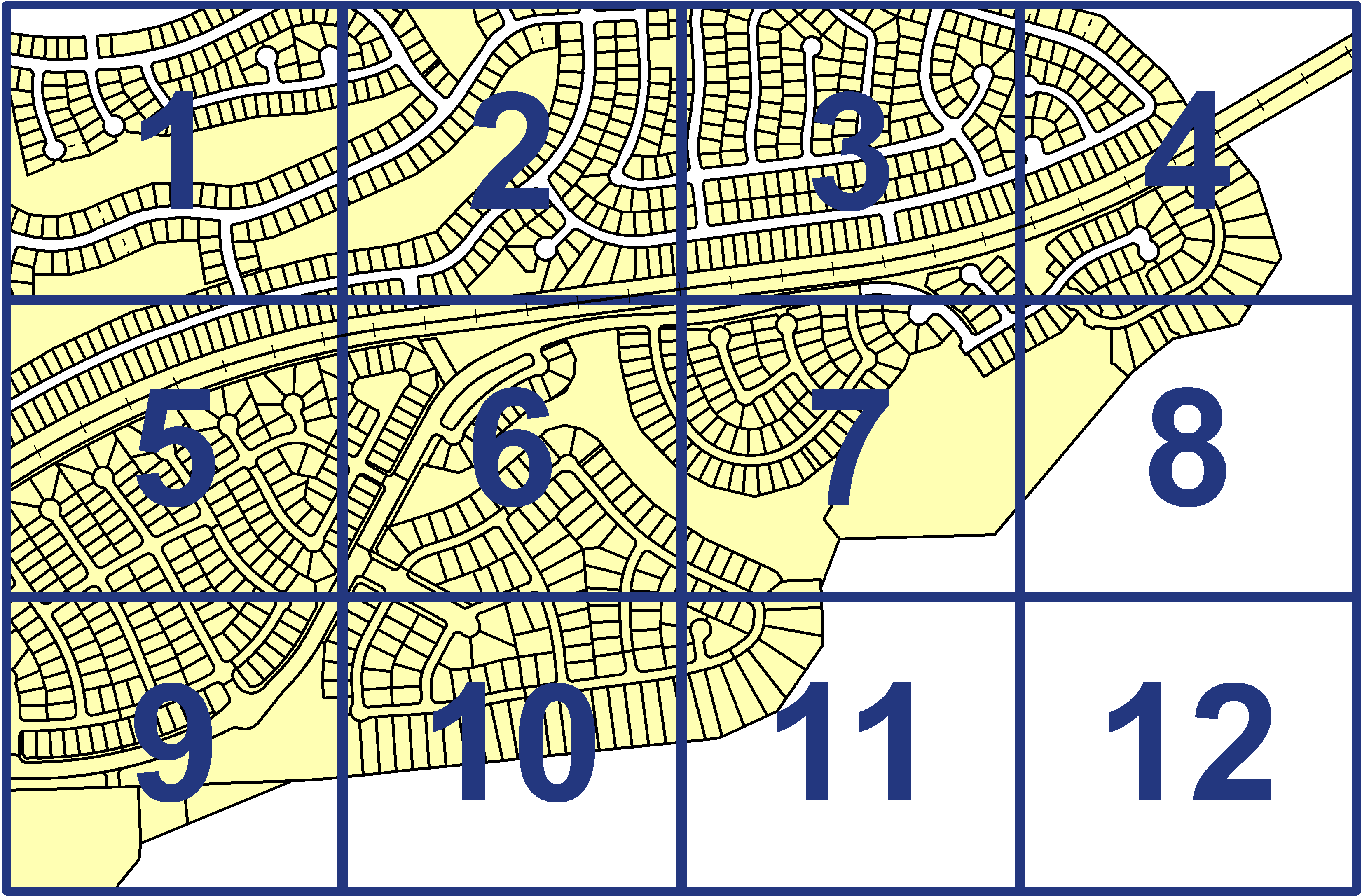 quarter facet map