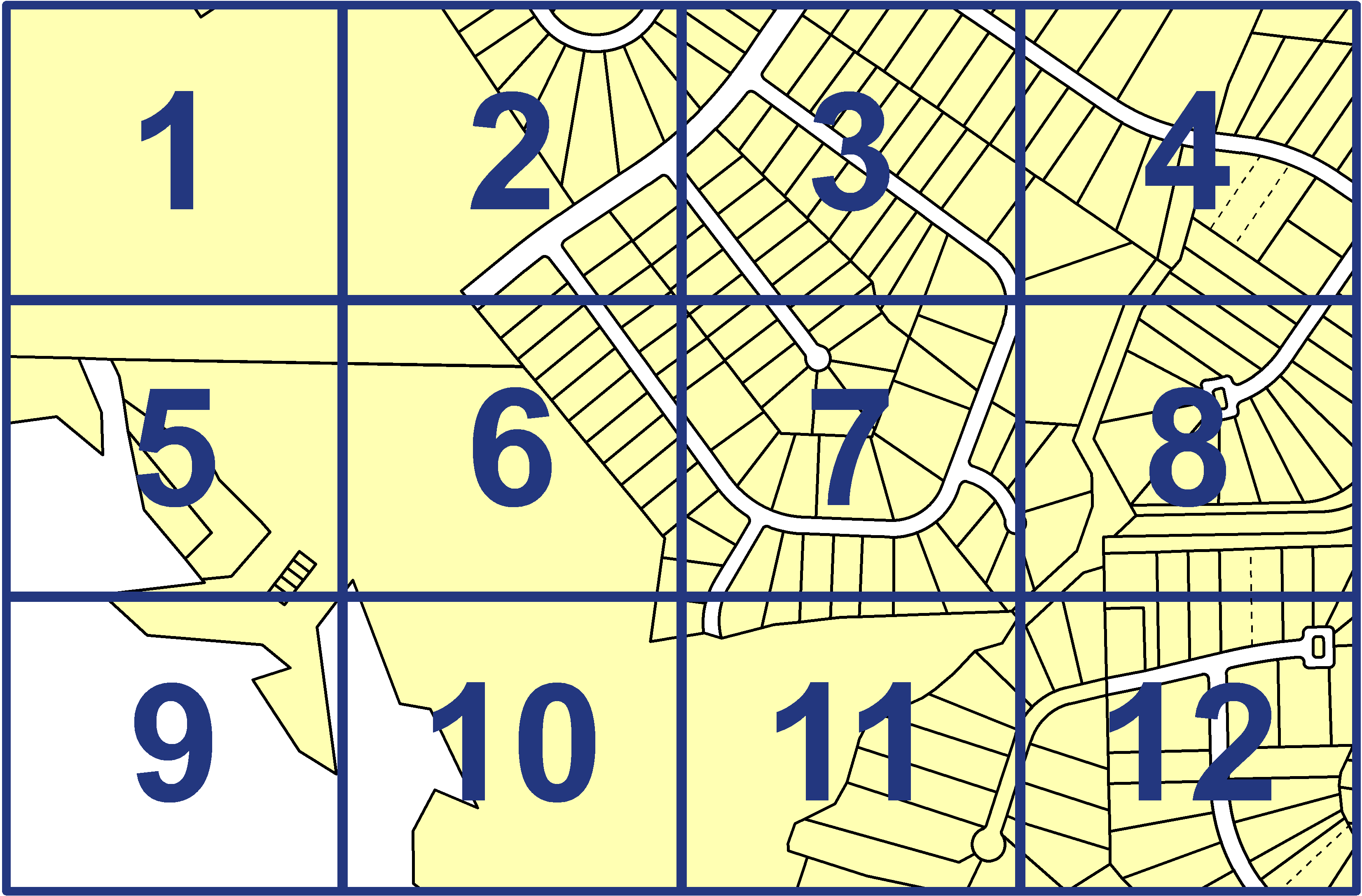 quarter facet map