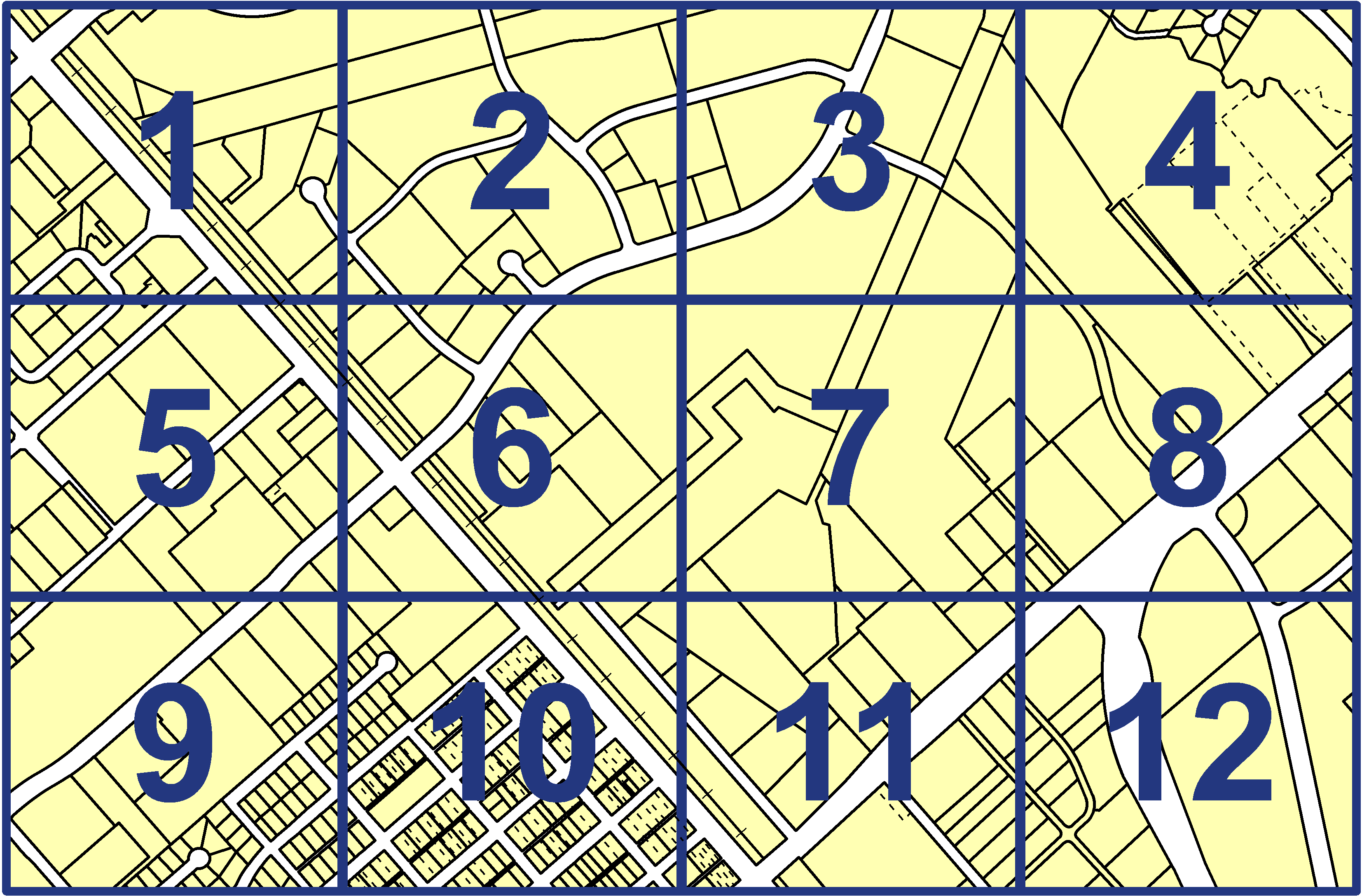 quarter facet map