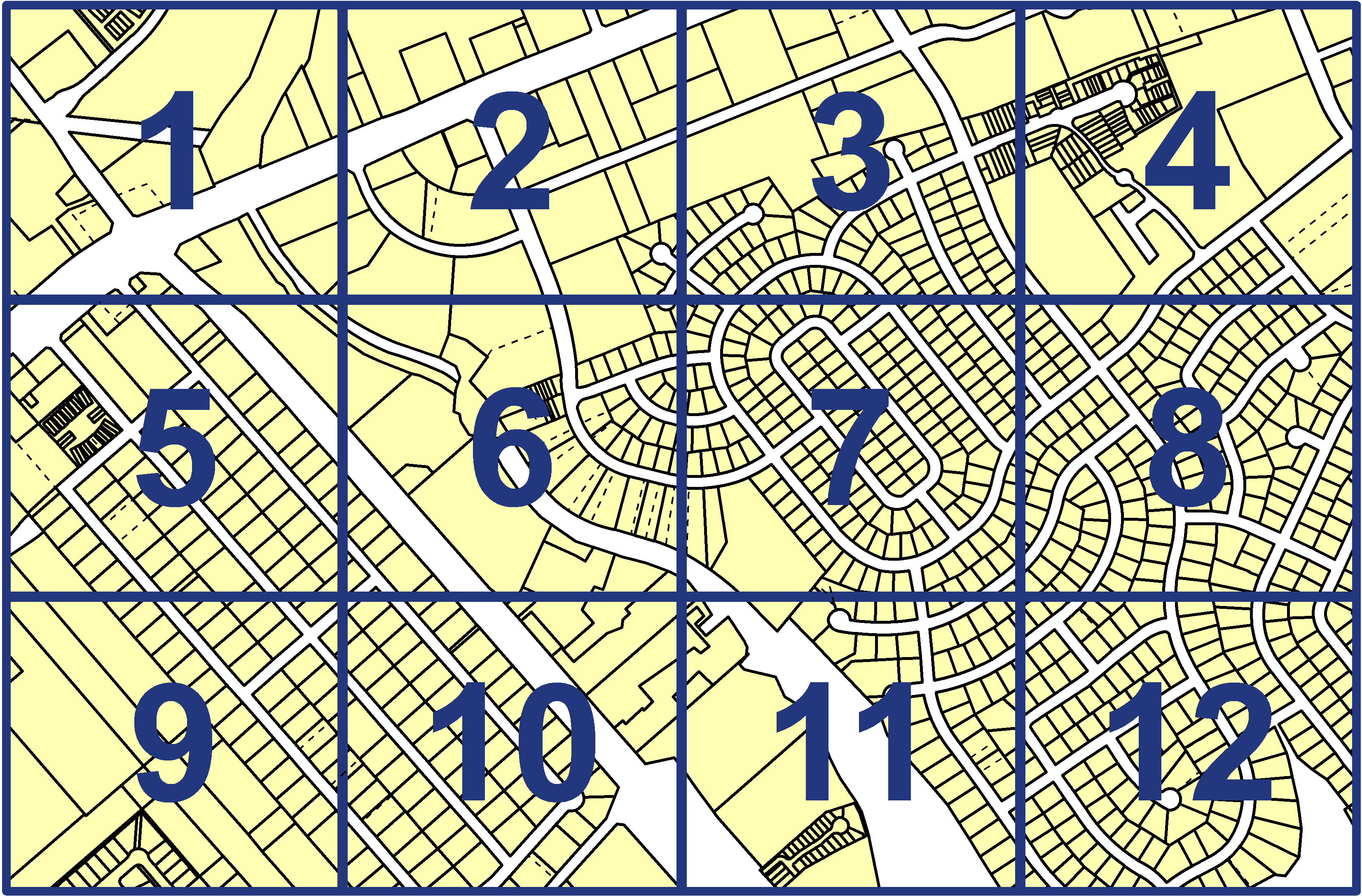 quarter facet map