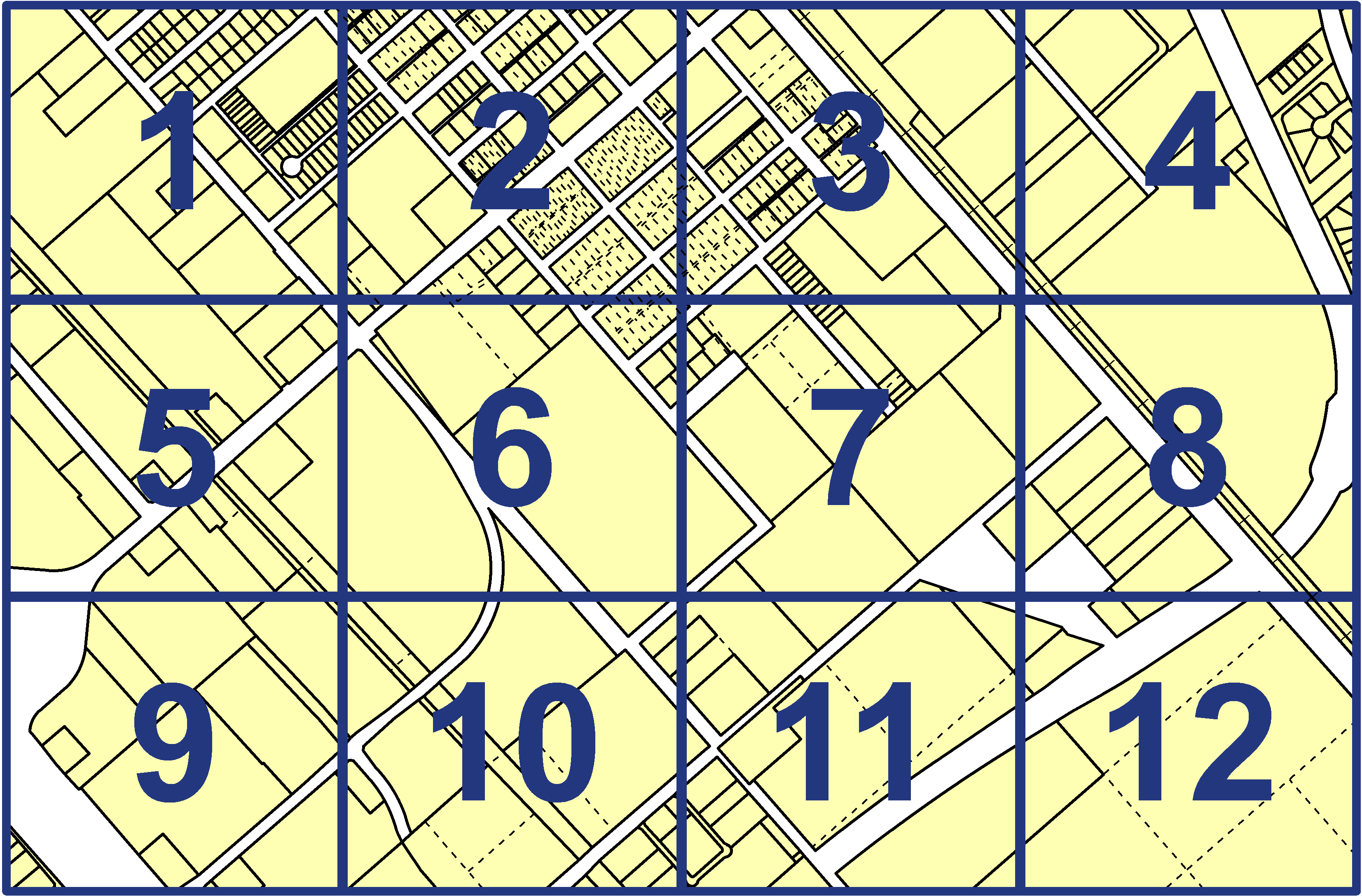 quarter facet map