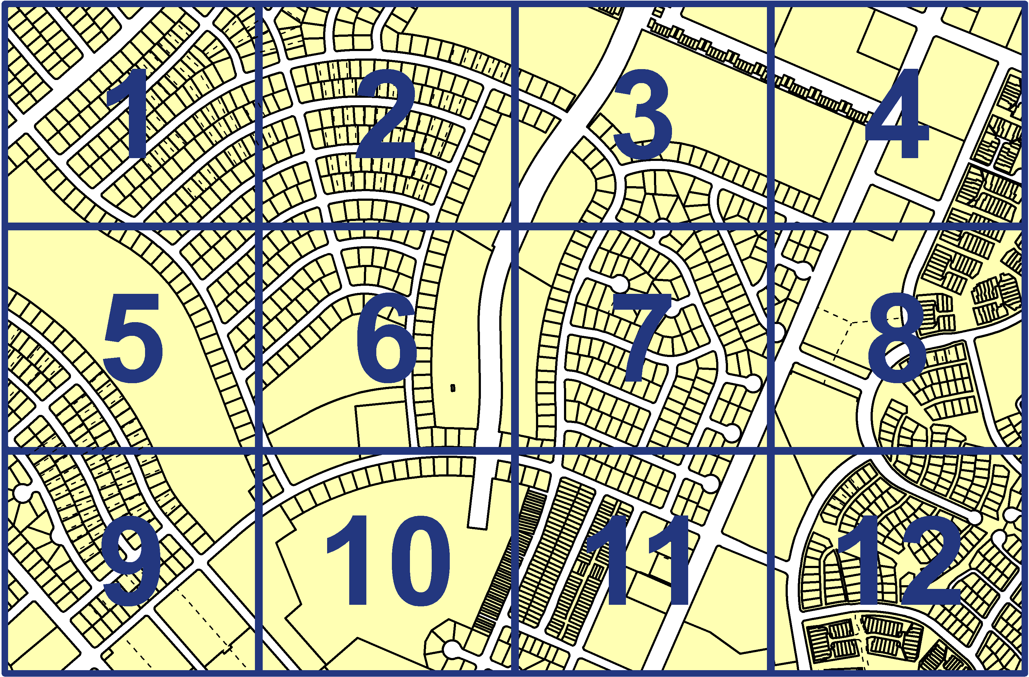 quarter facet map