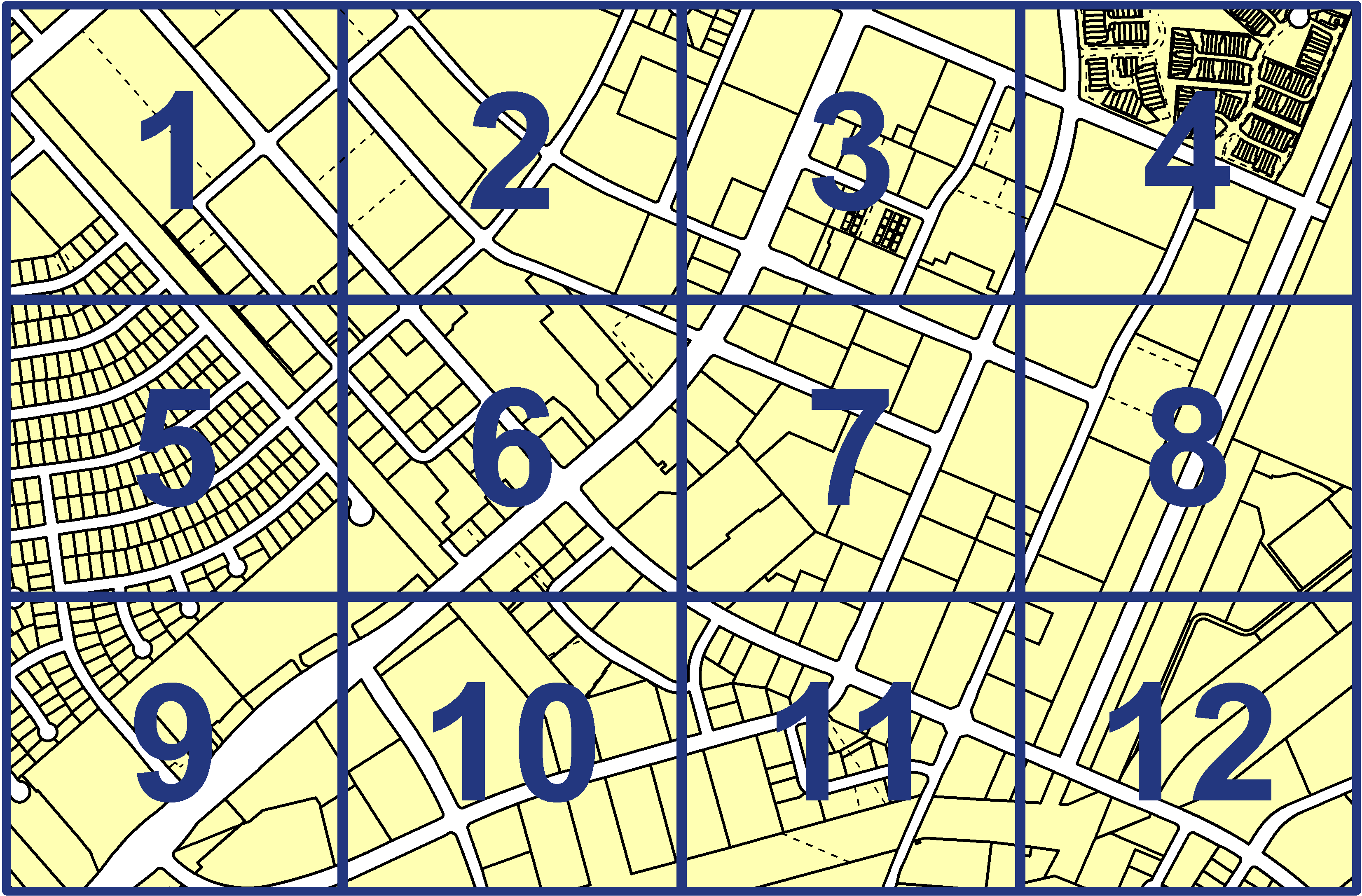 quarter facet map