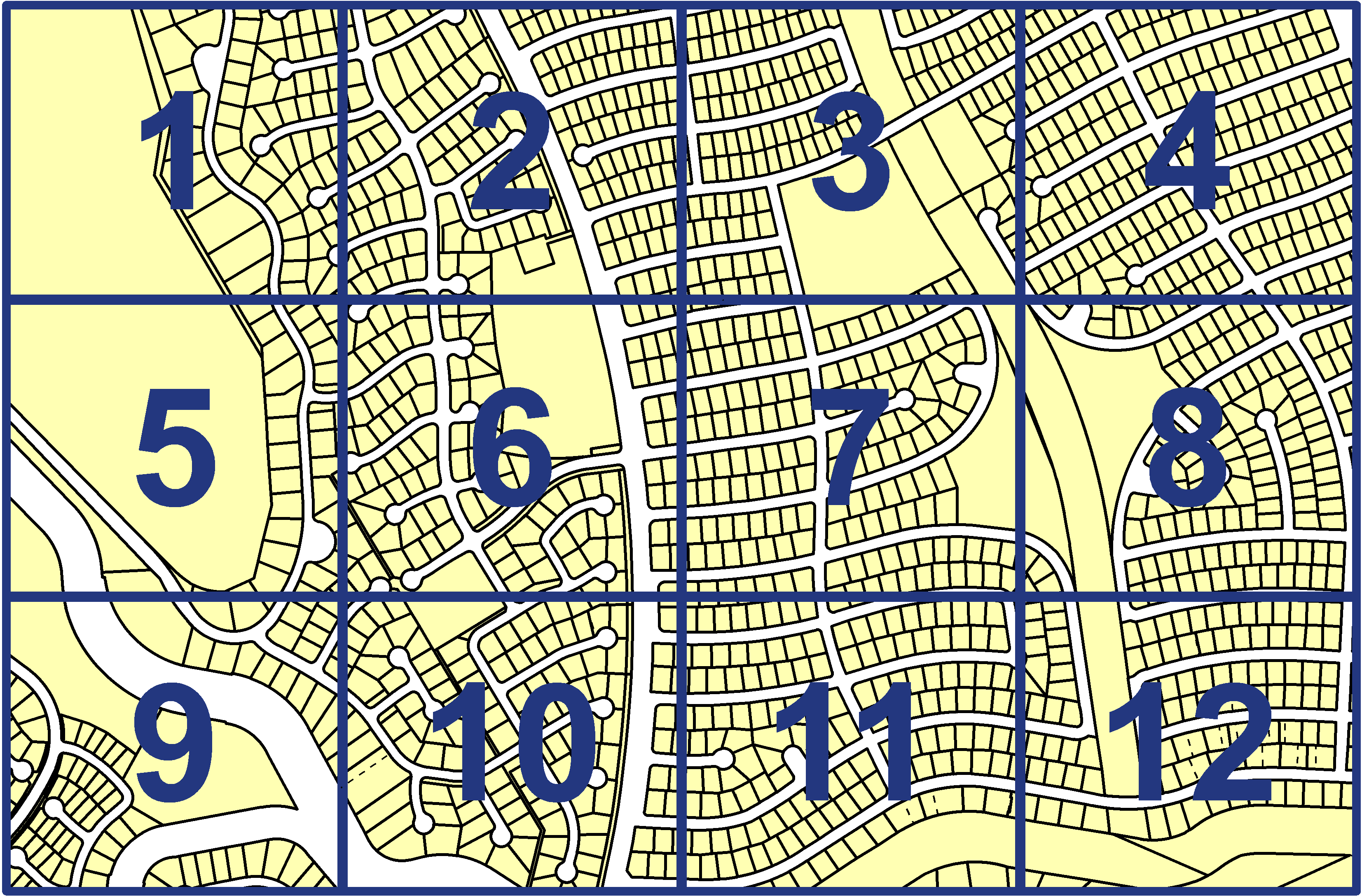 quarter facet map