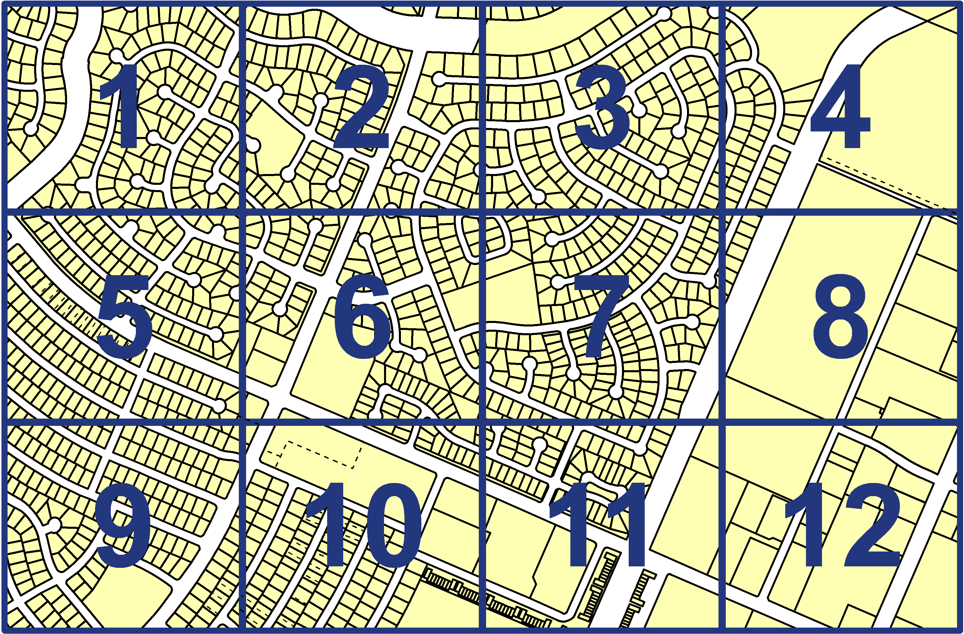 quarter facet map