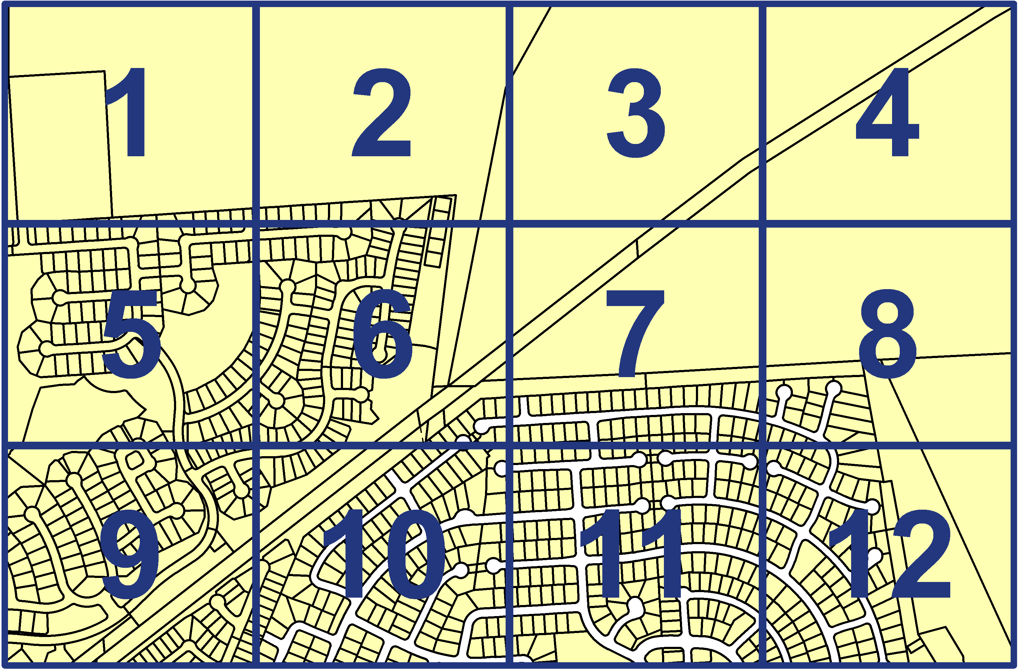 quarter facet map