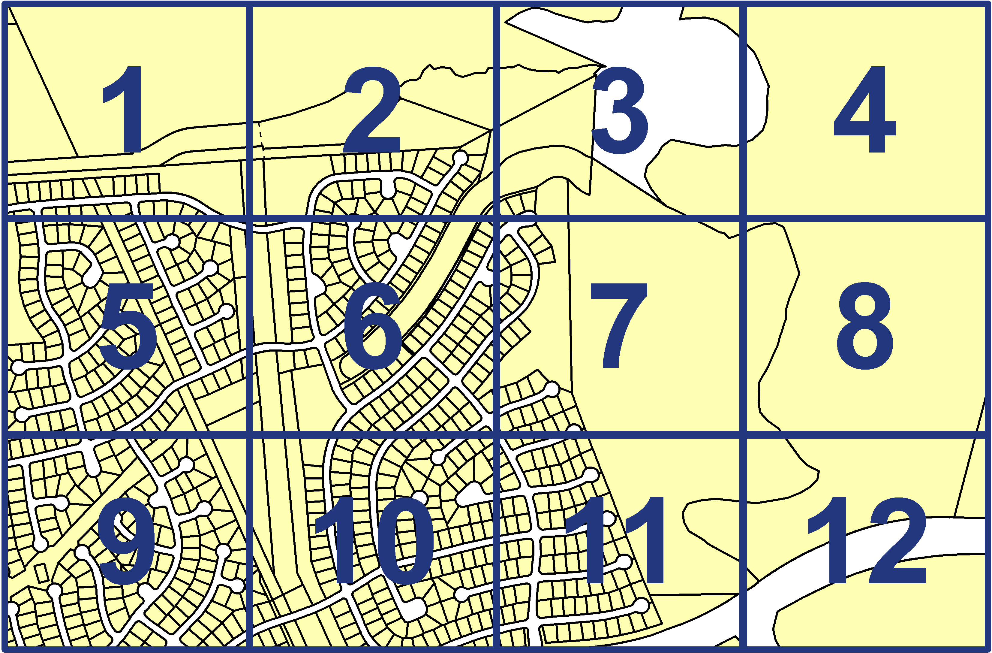 quarter facet map