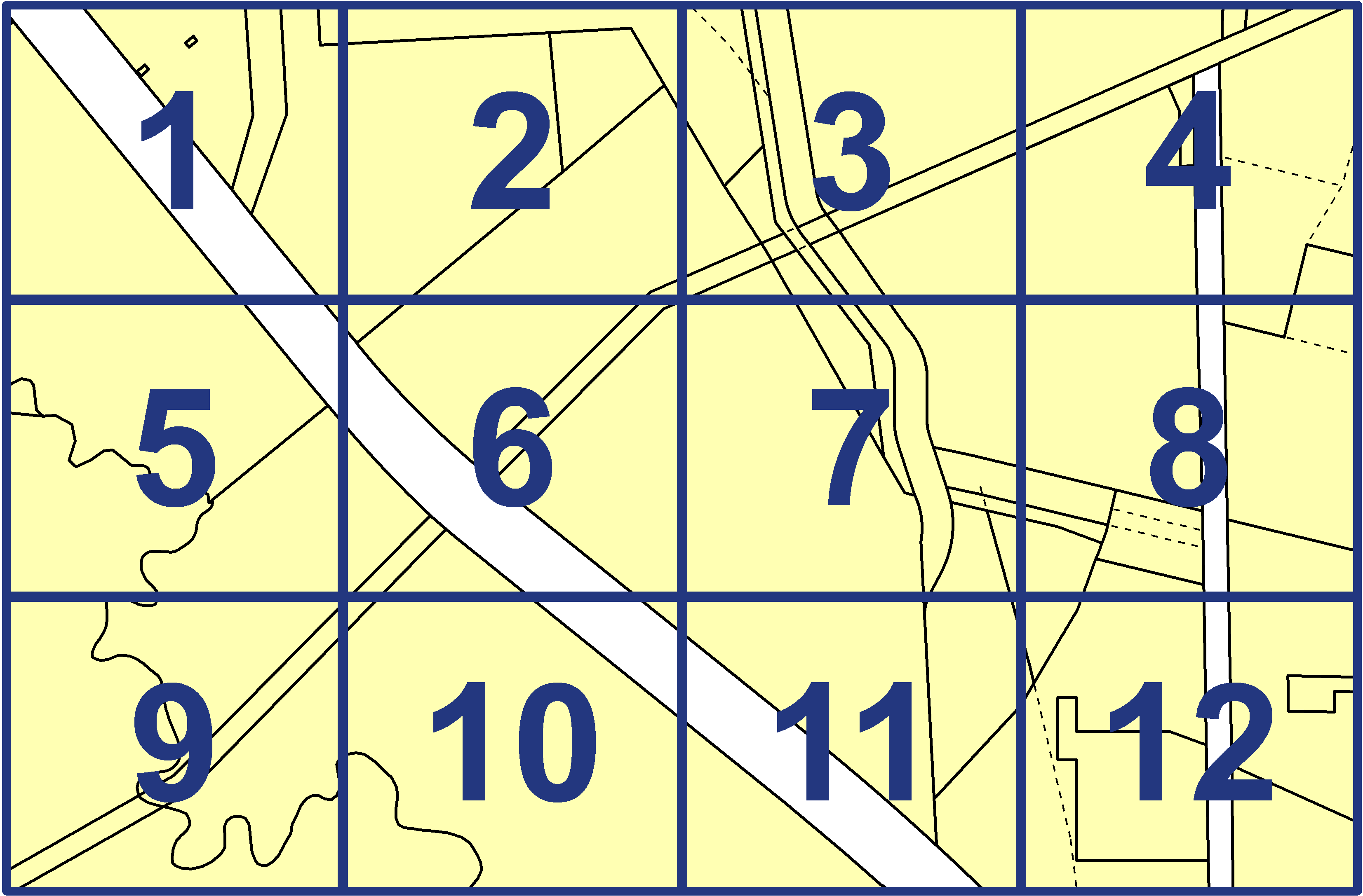 quarter facet map