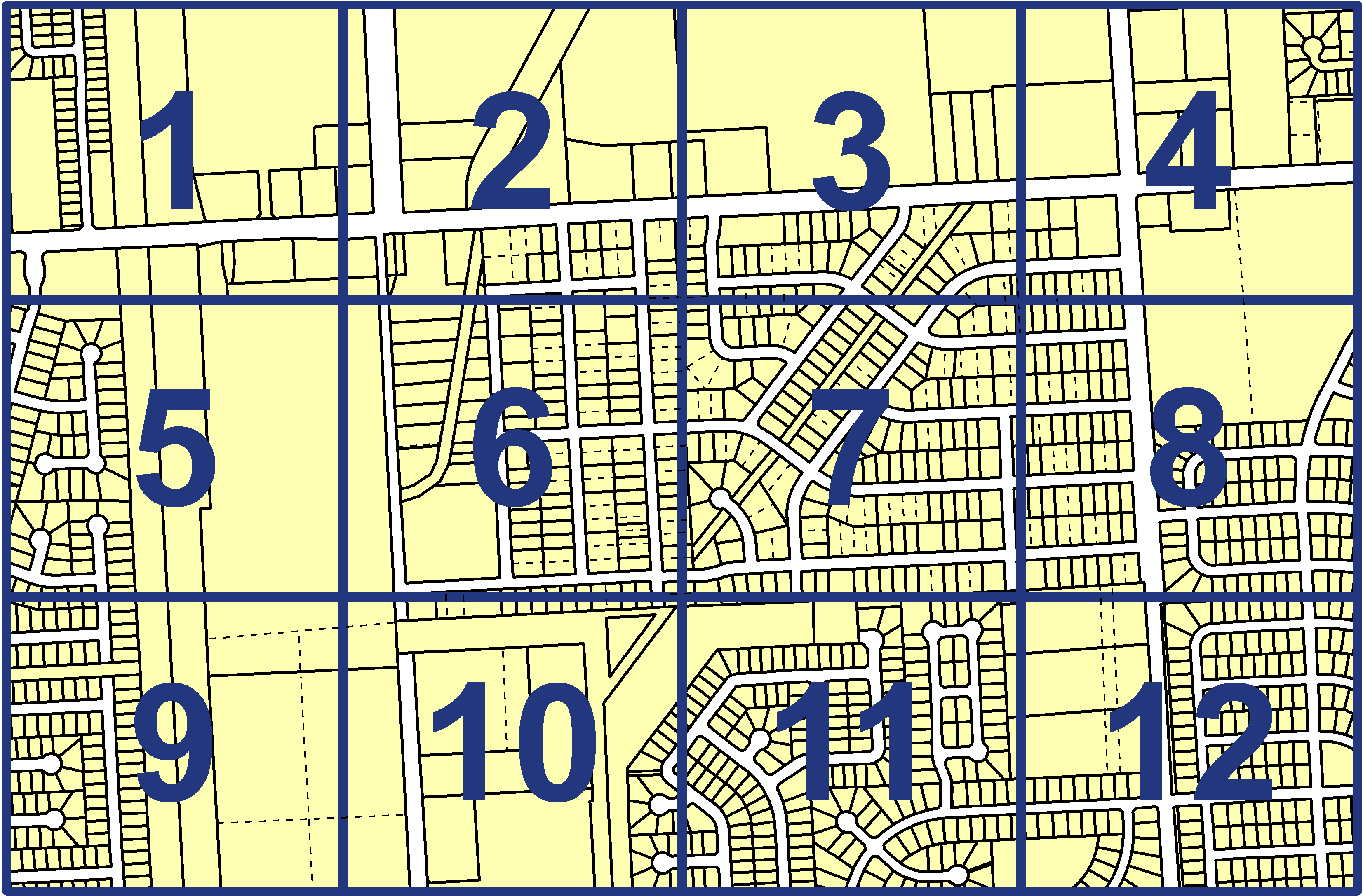 quarter facet map