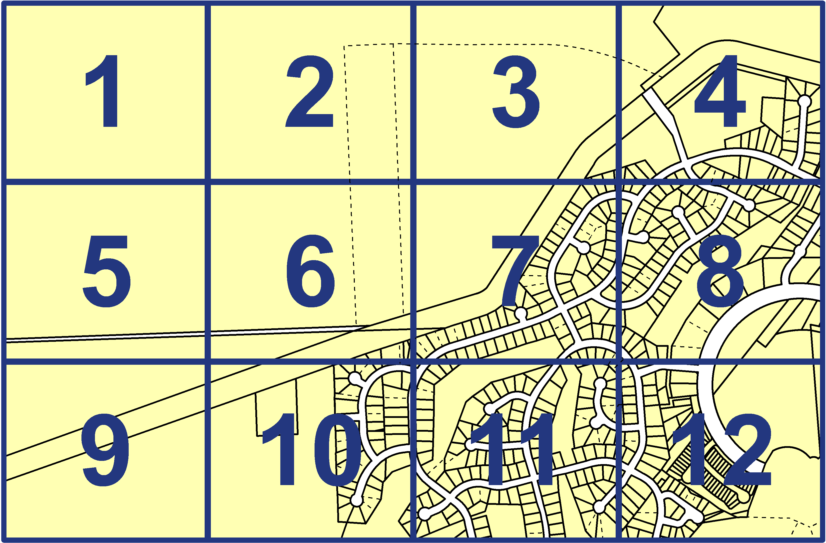 quarter facet map