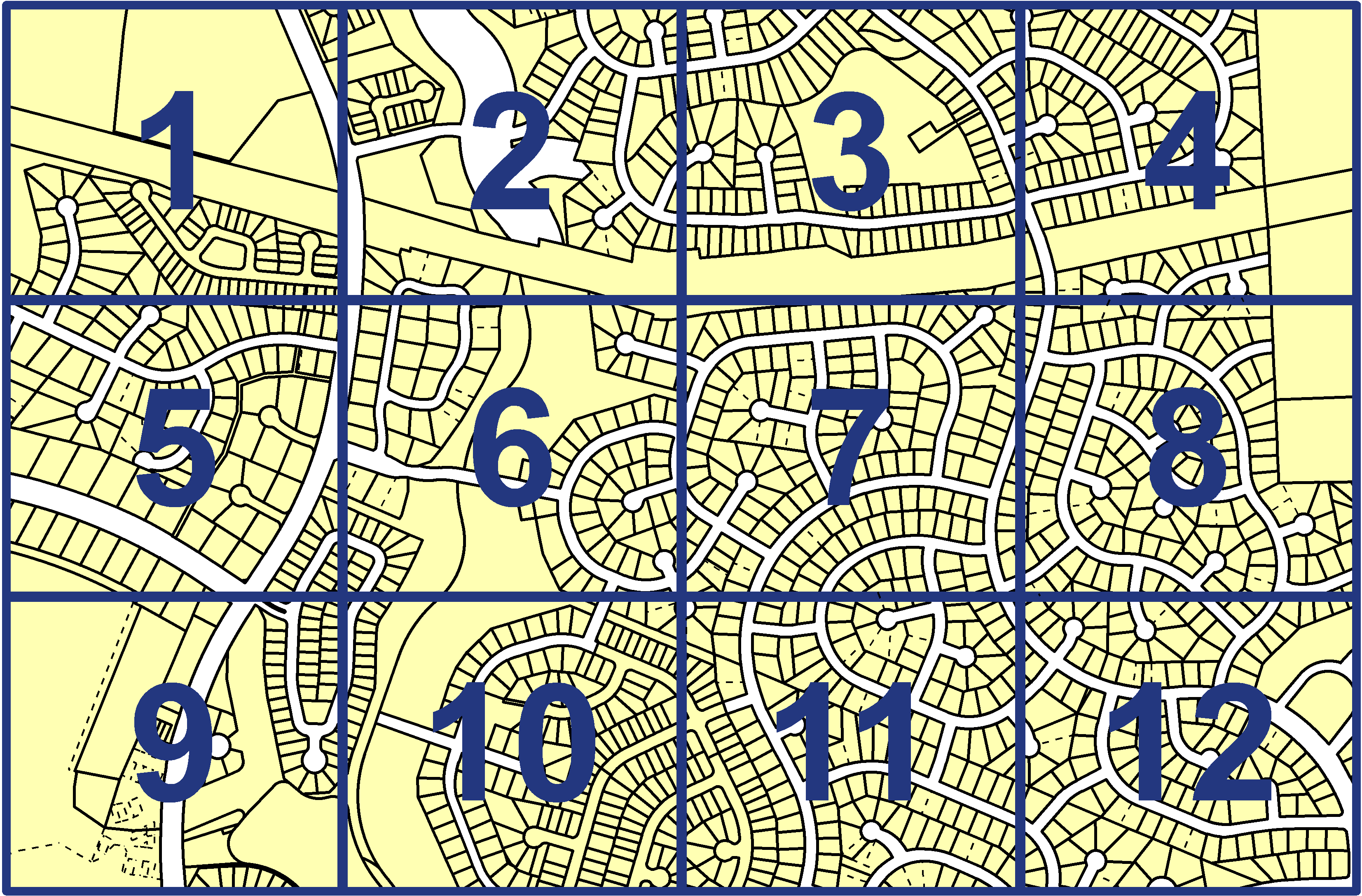 quarter facet map