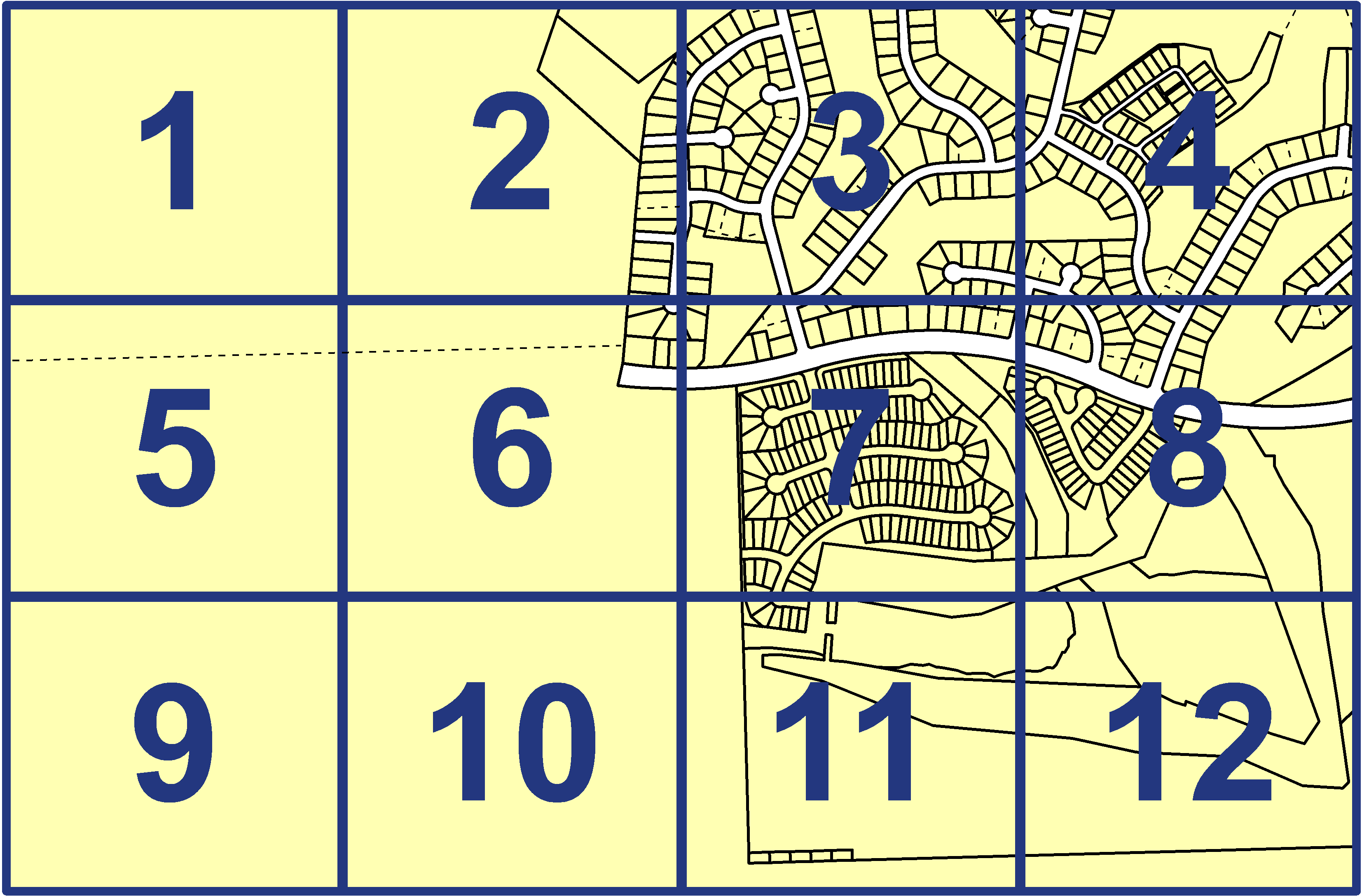 quarter facet map