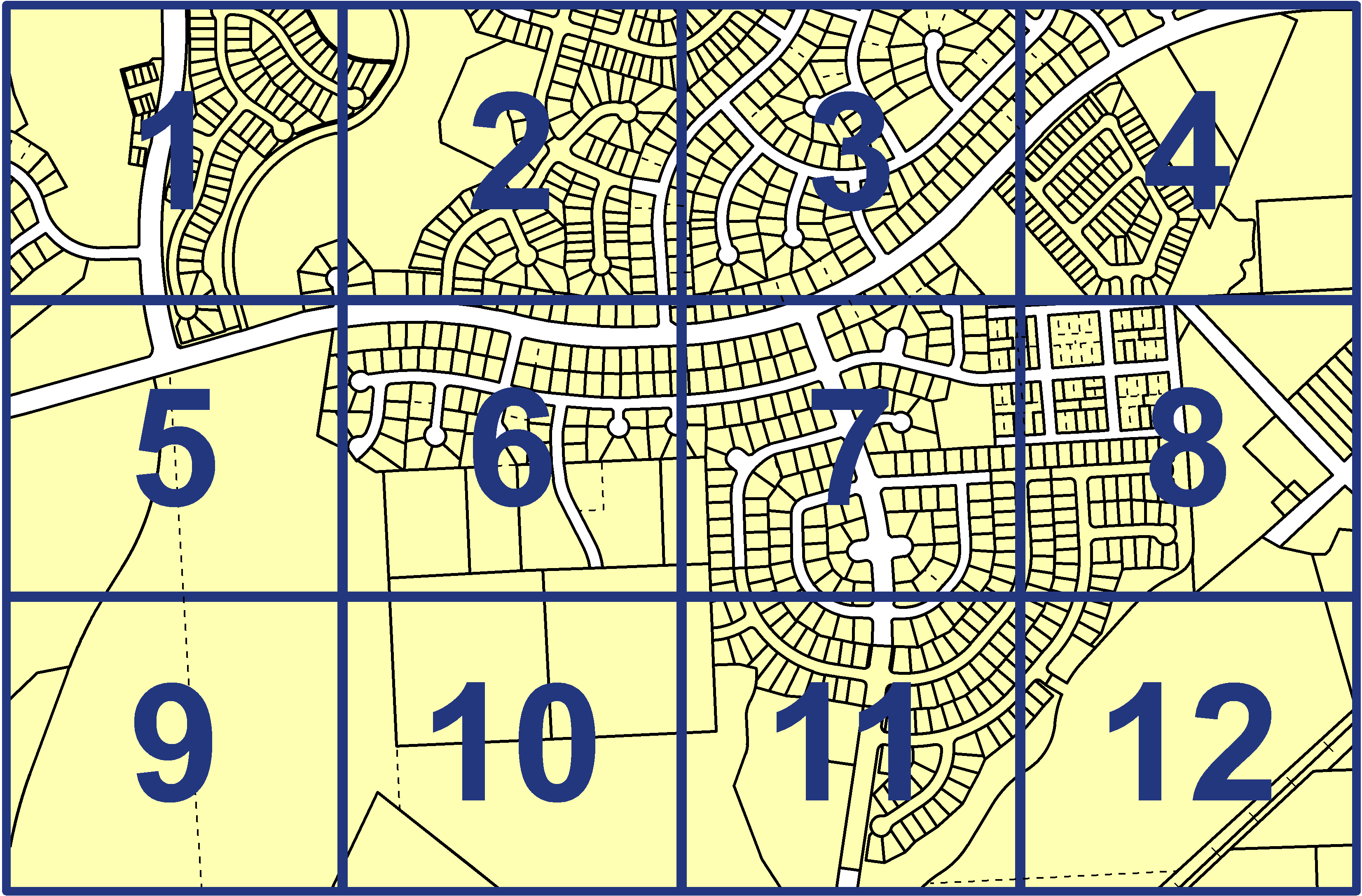 quarter facet map