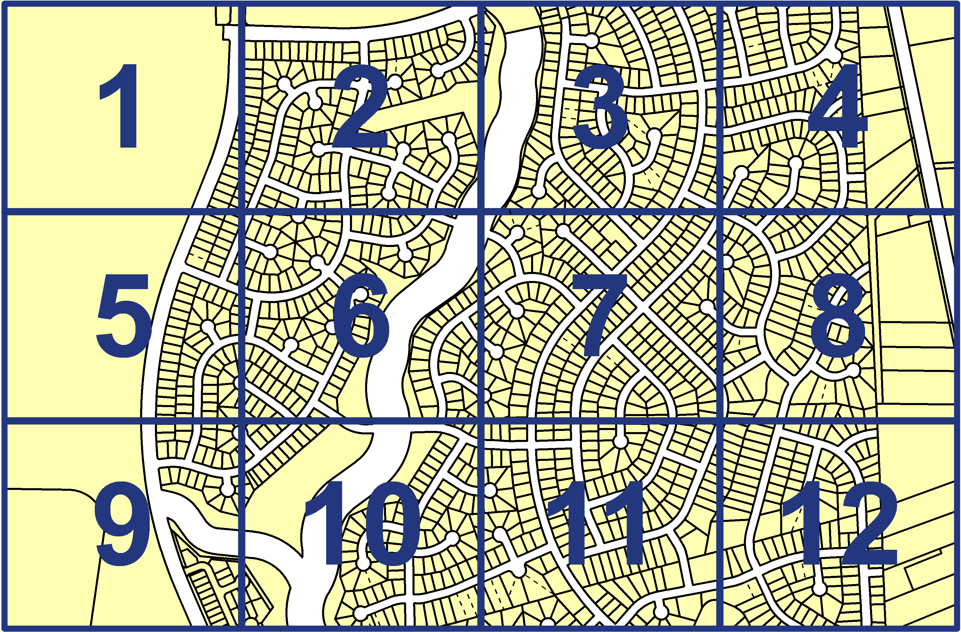 quarter facet map