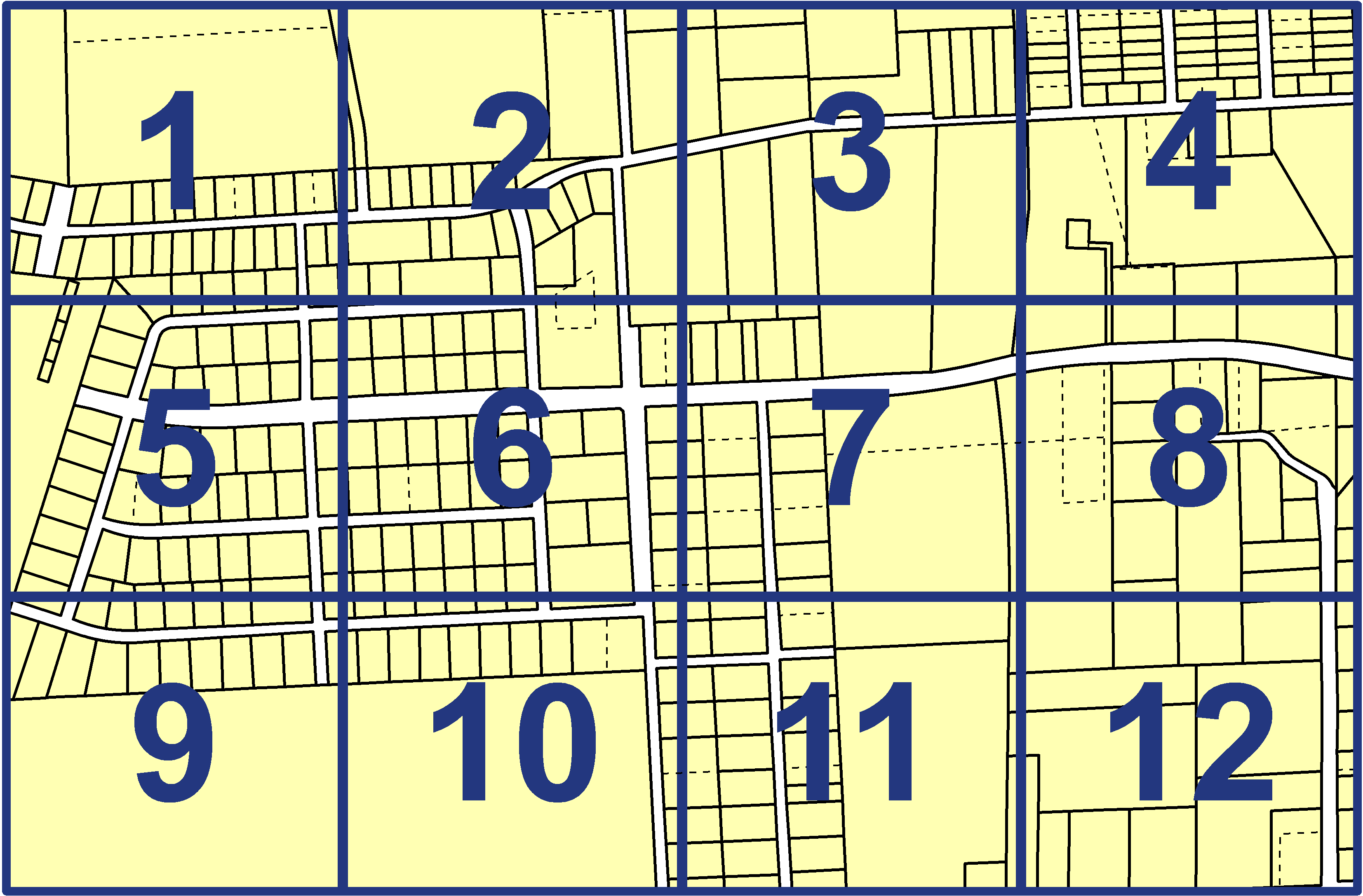 quarter facet map