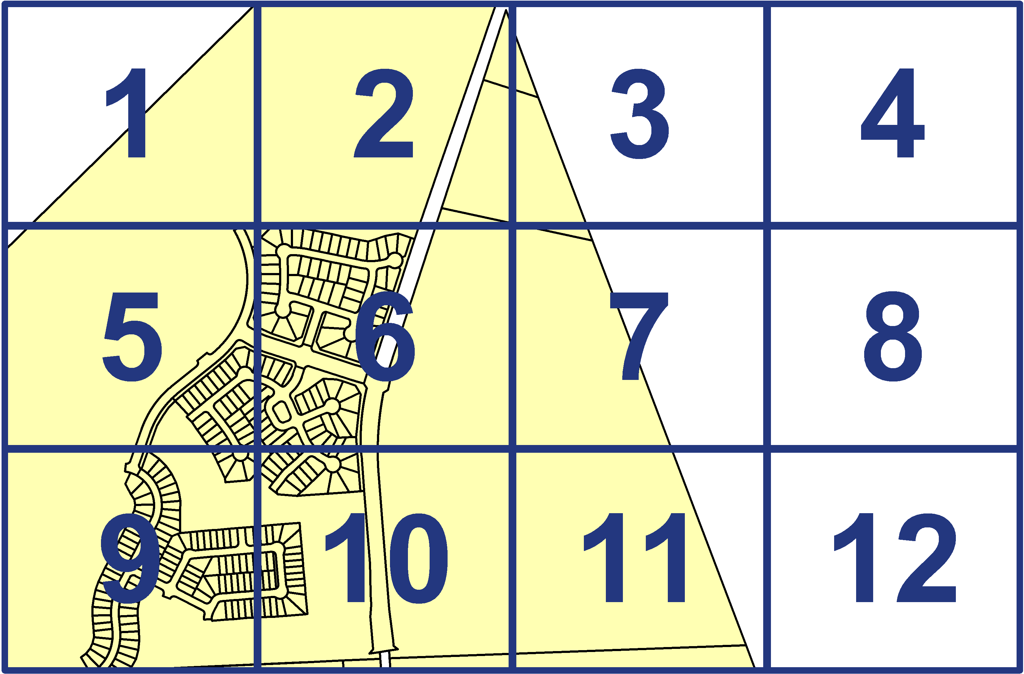 quarter facet map