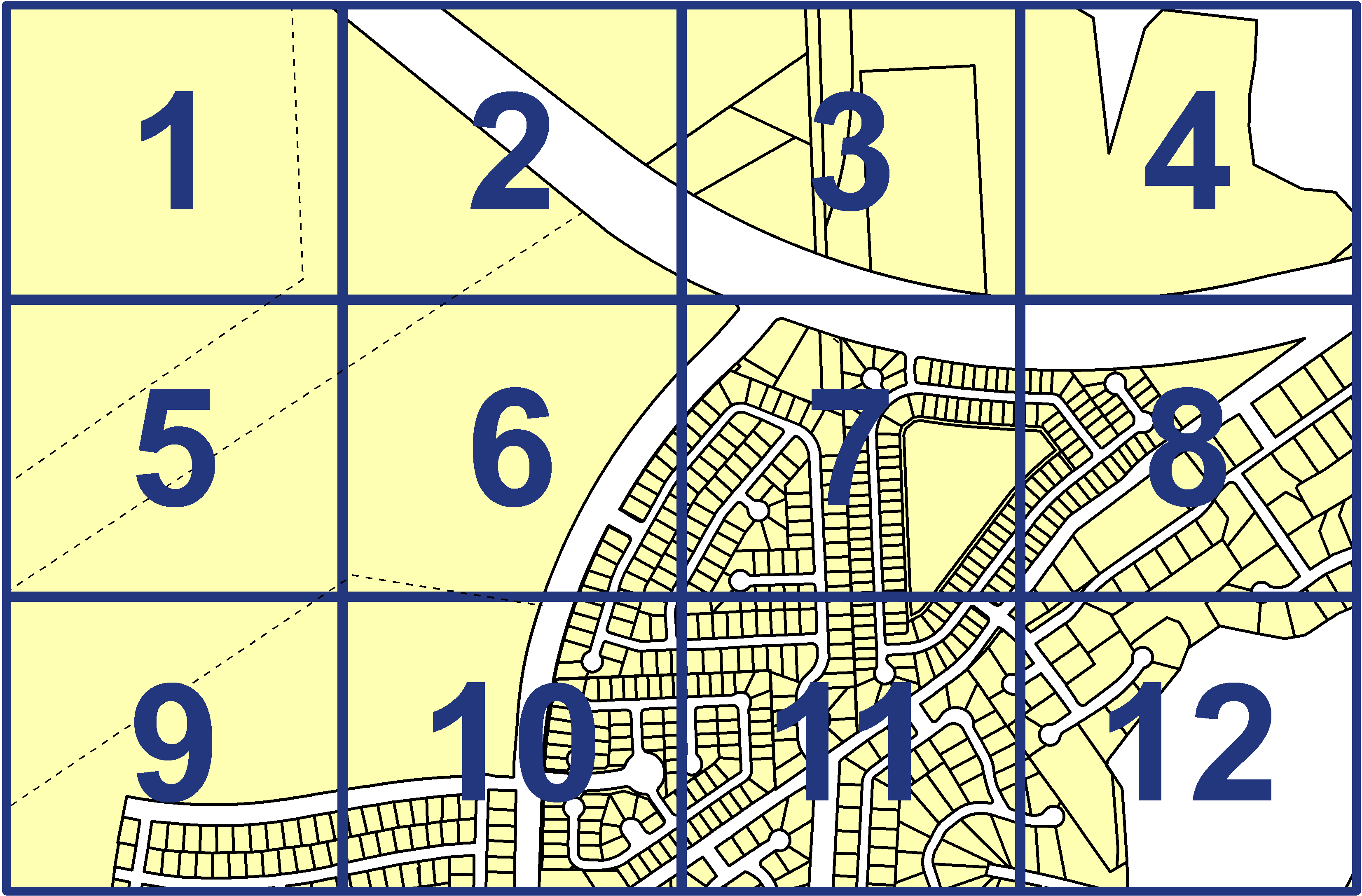 quarter facet map