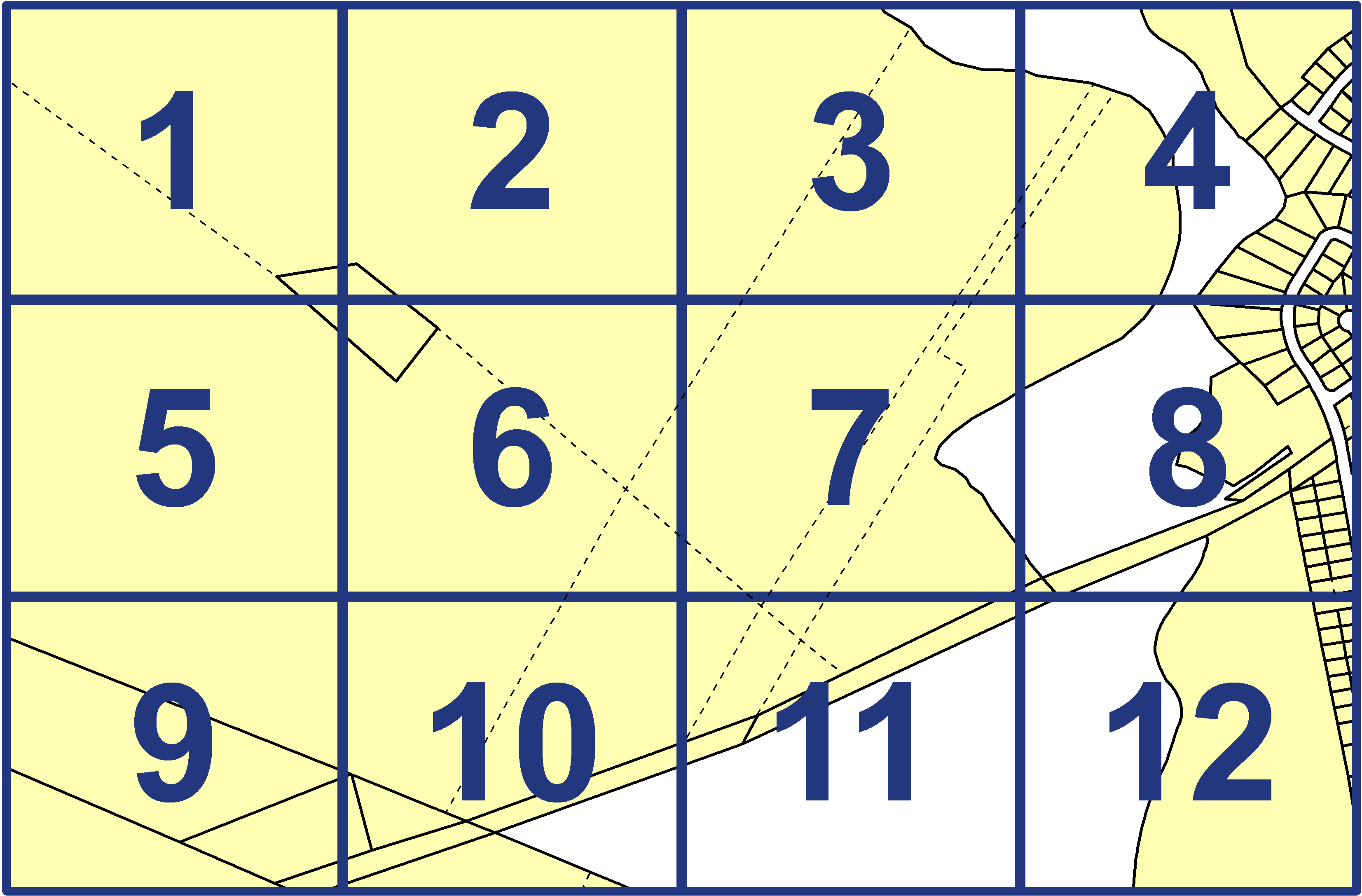 quarter facet map