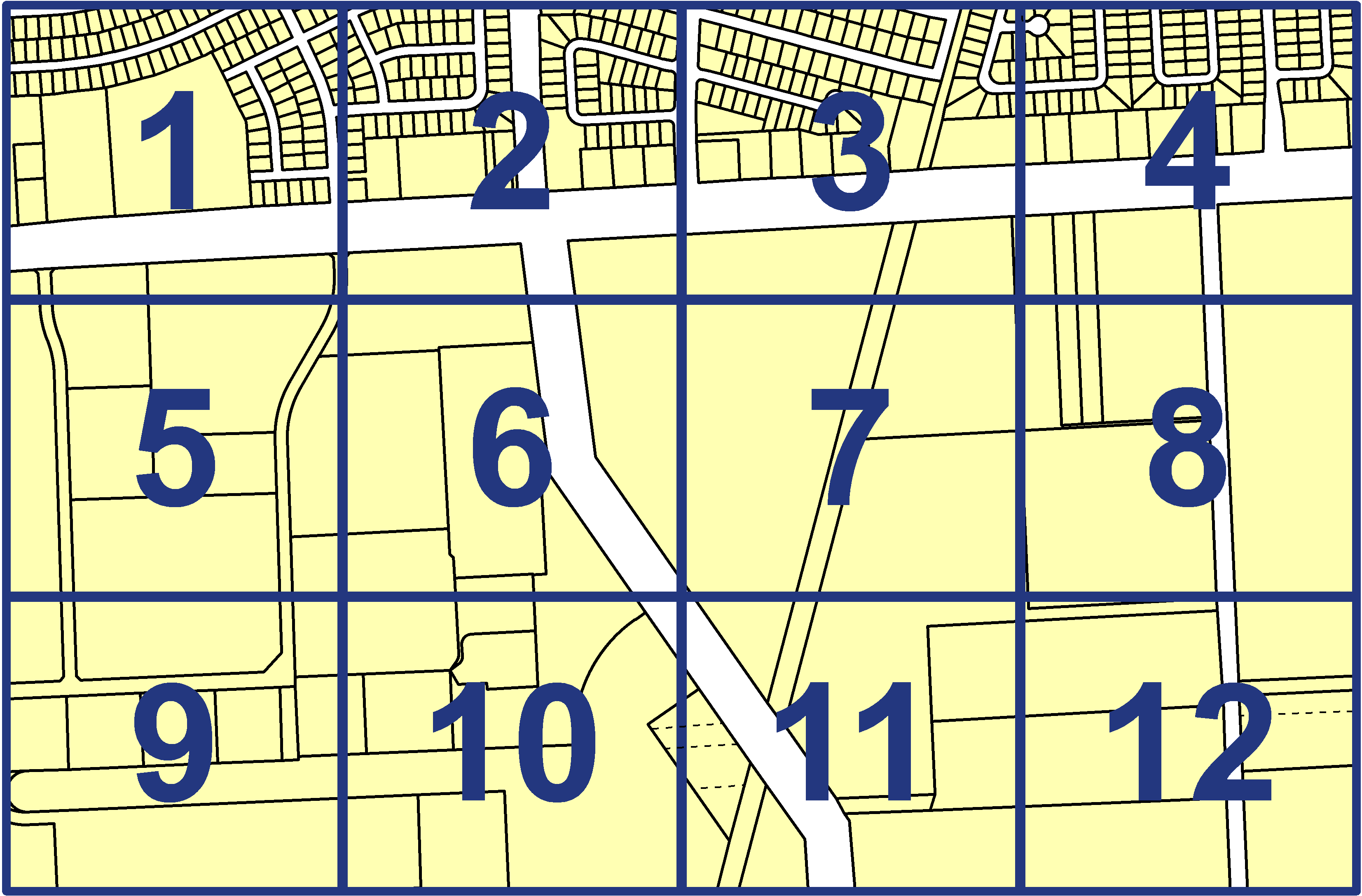 quarter facet map