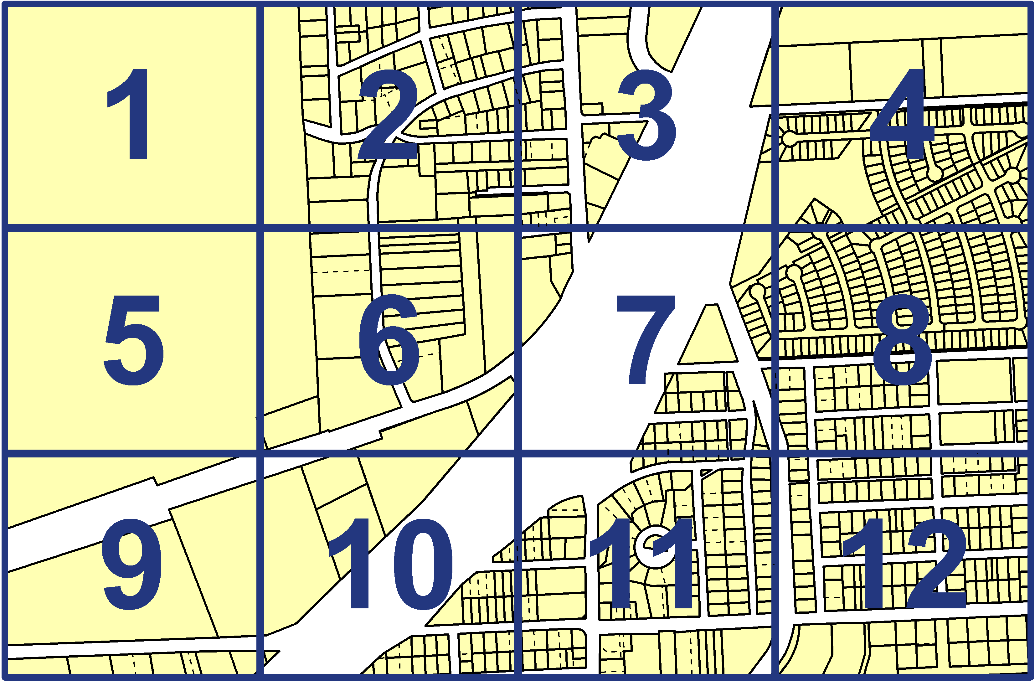 quarter facet map