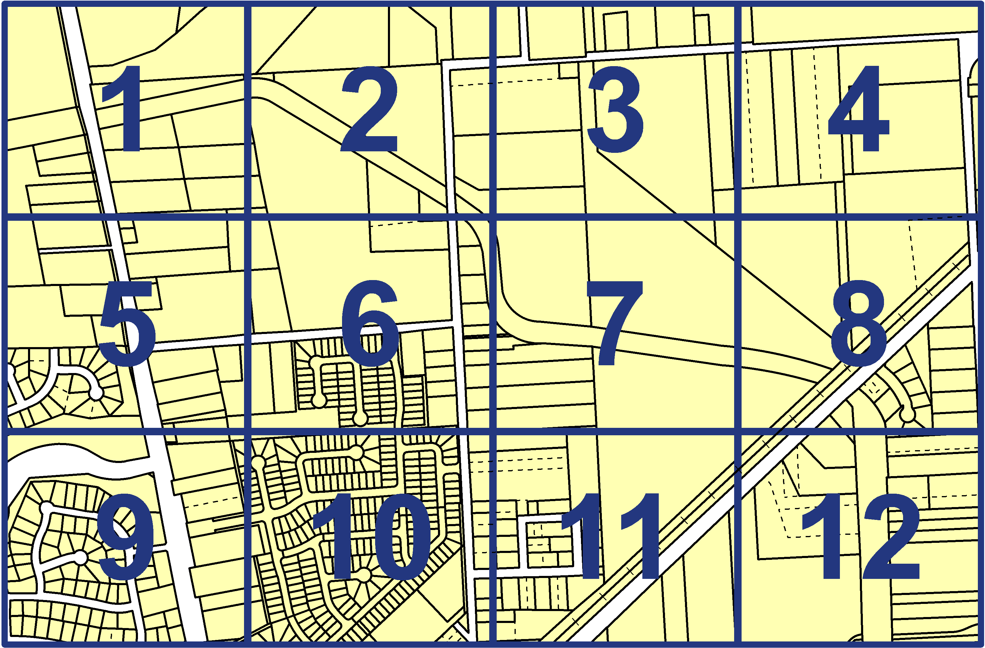 quarter facet map