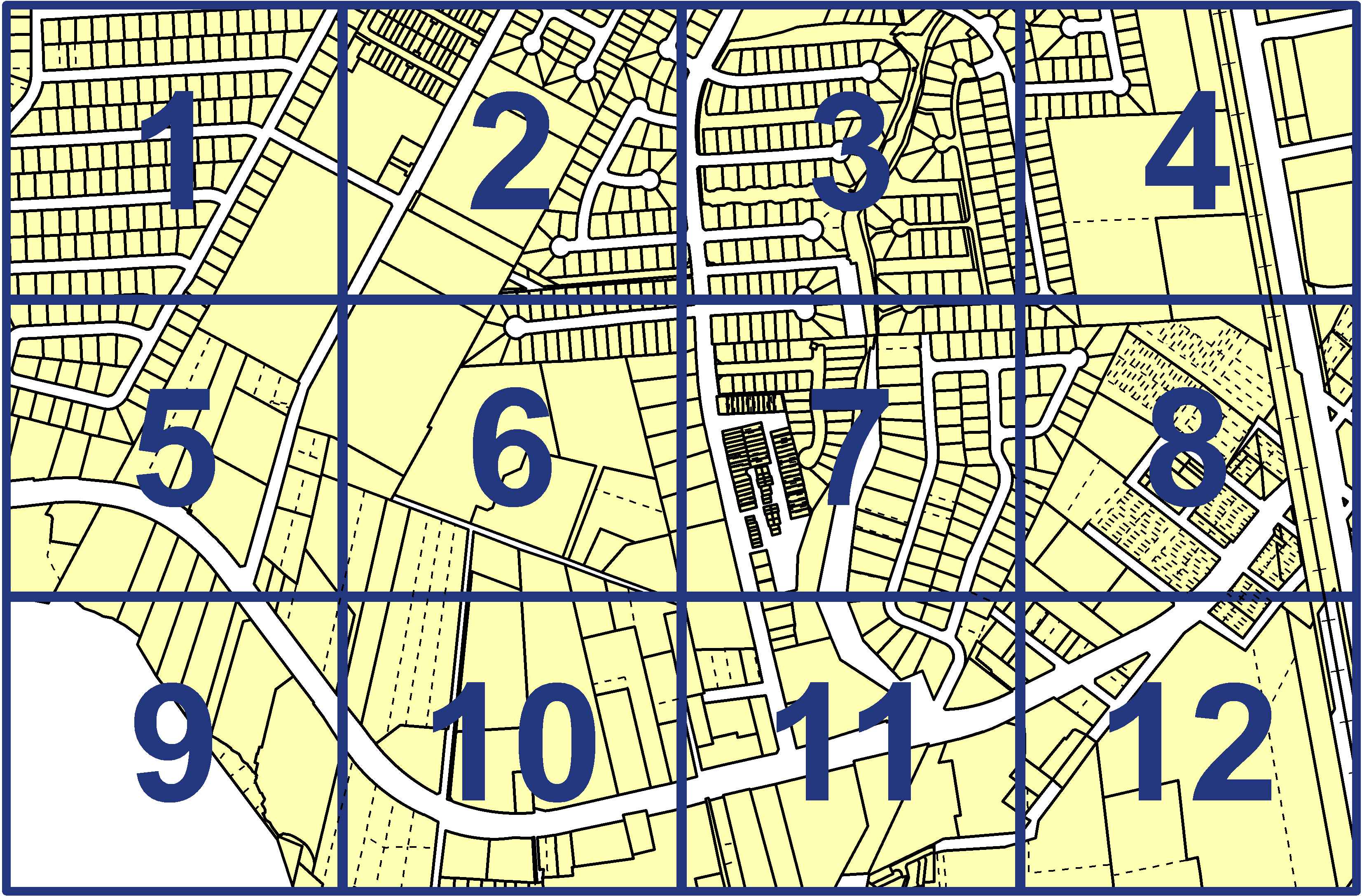 quarter facet map