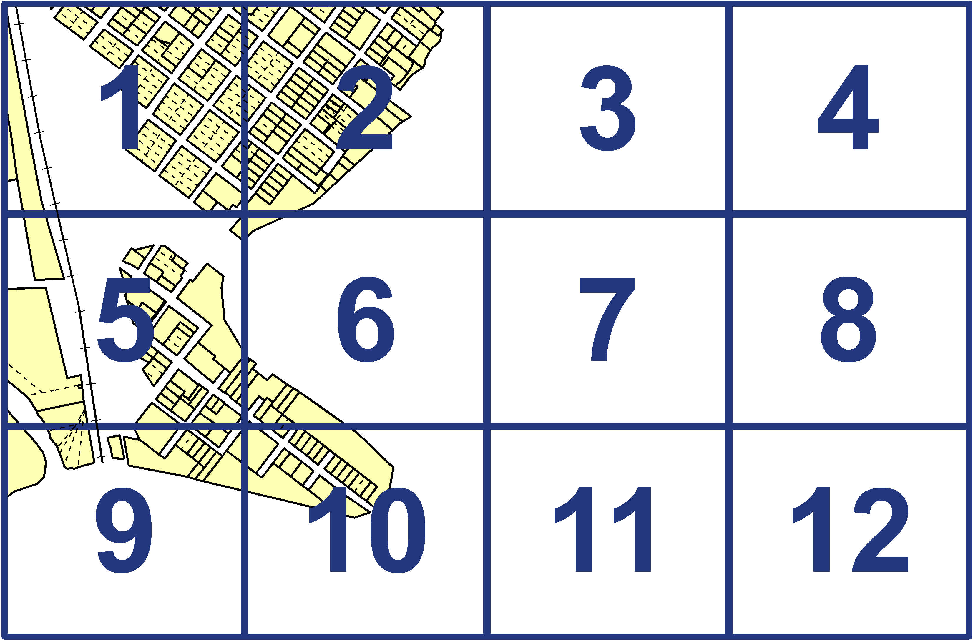 quarter facet map