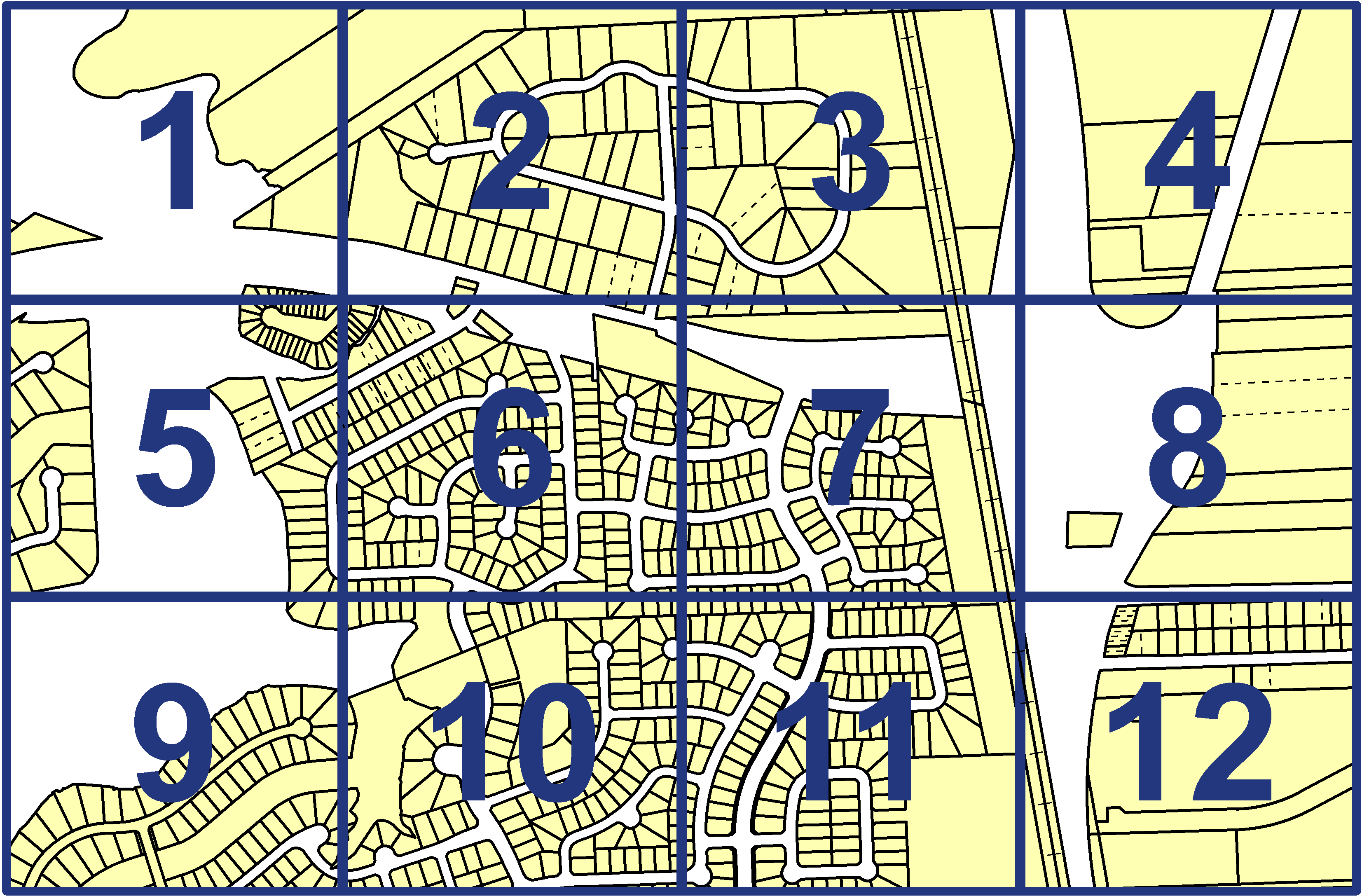 quarter facet map