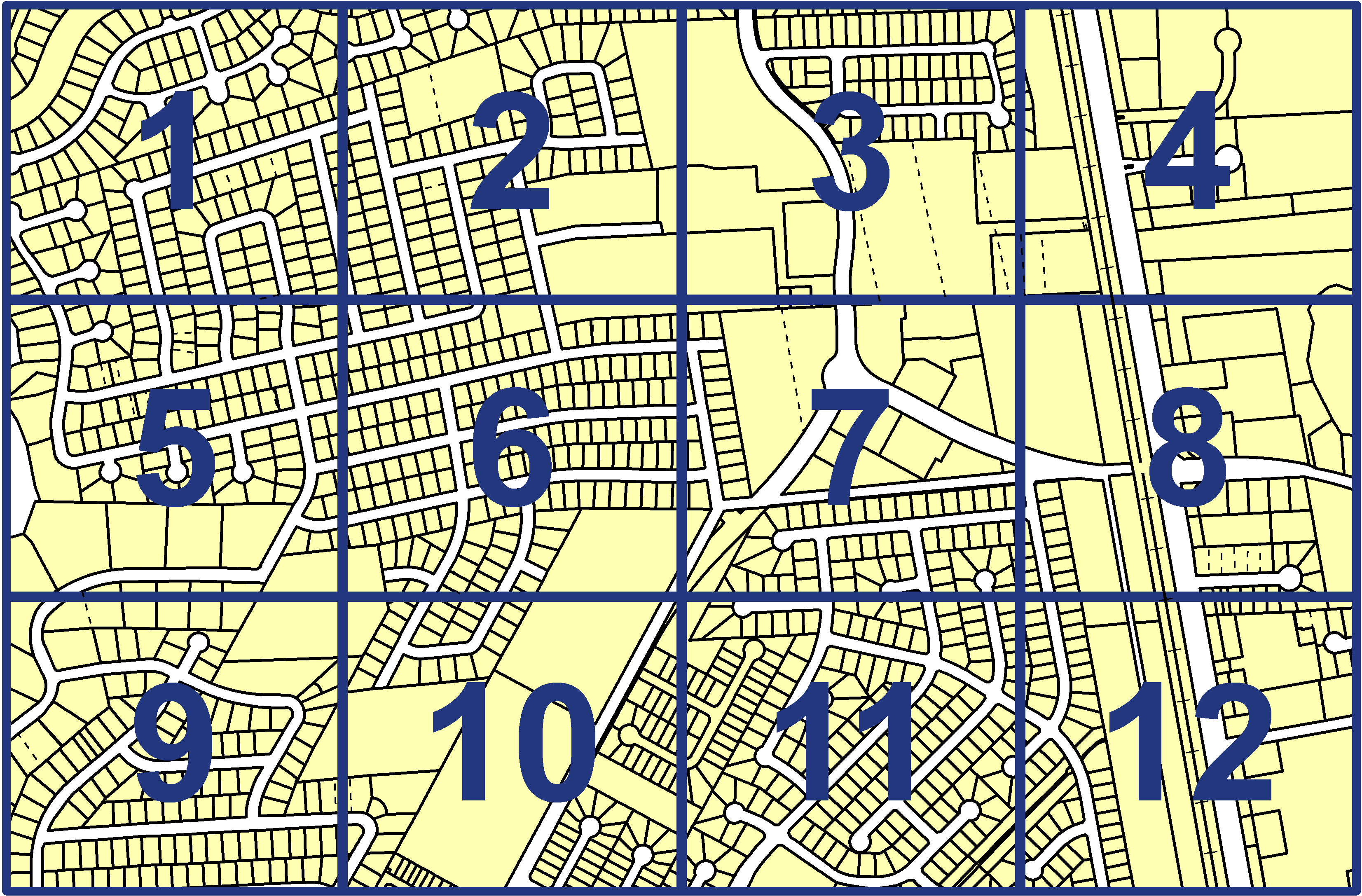 quarter facet map