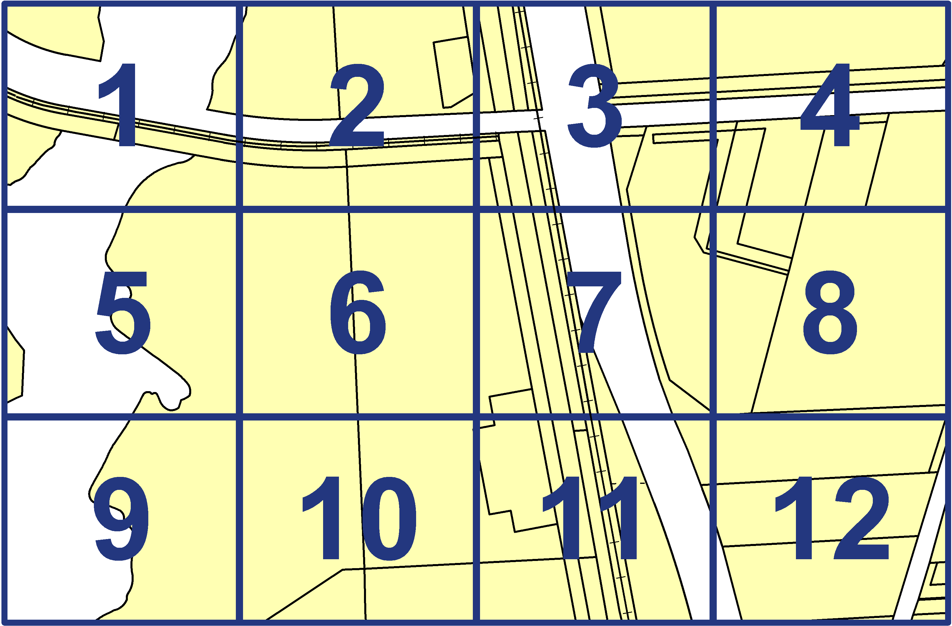 quarter facet map