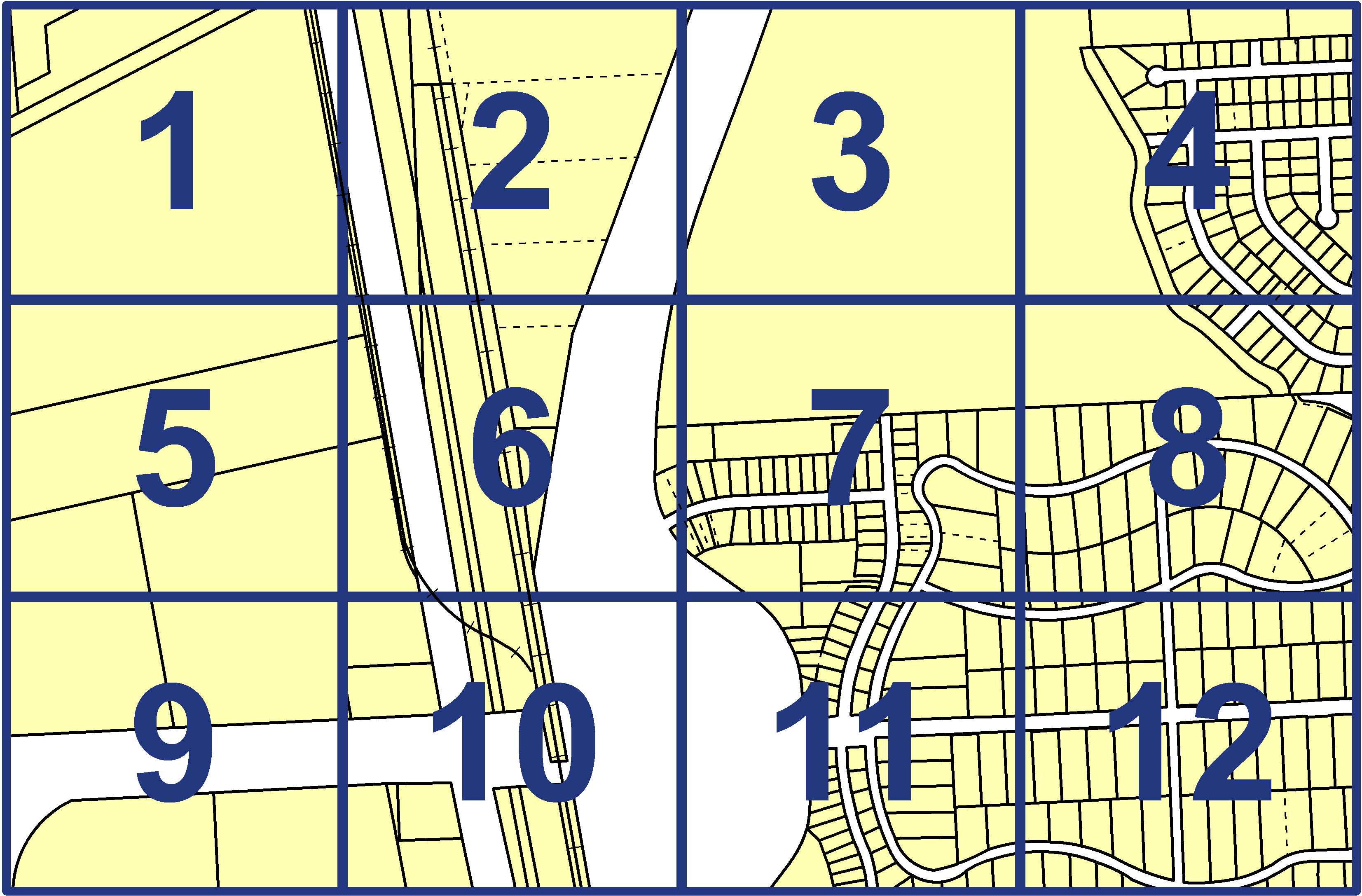 quarter facet map