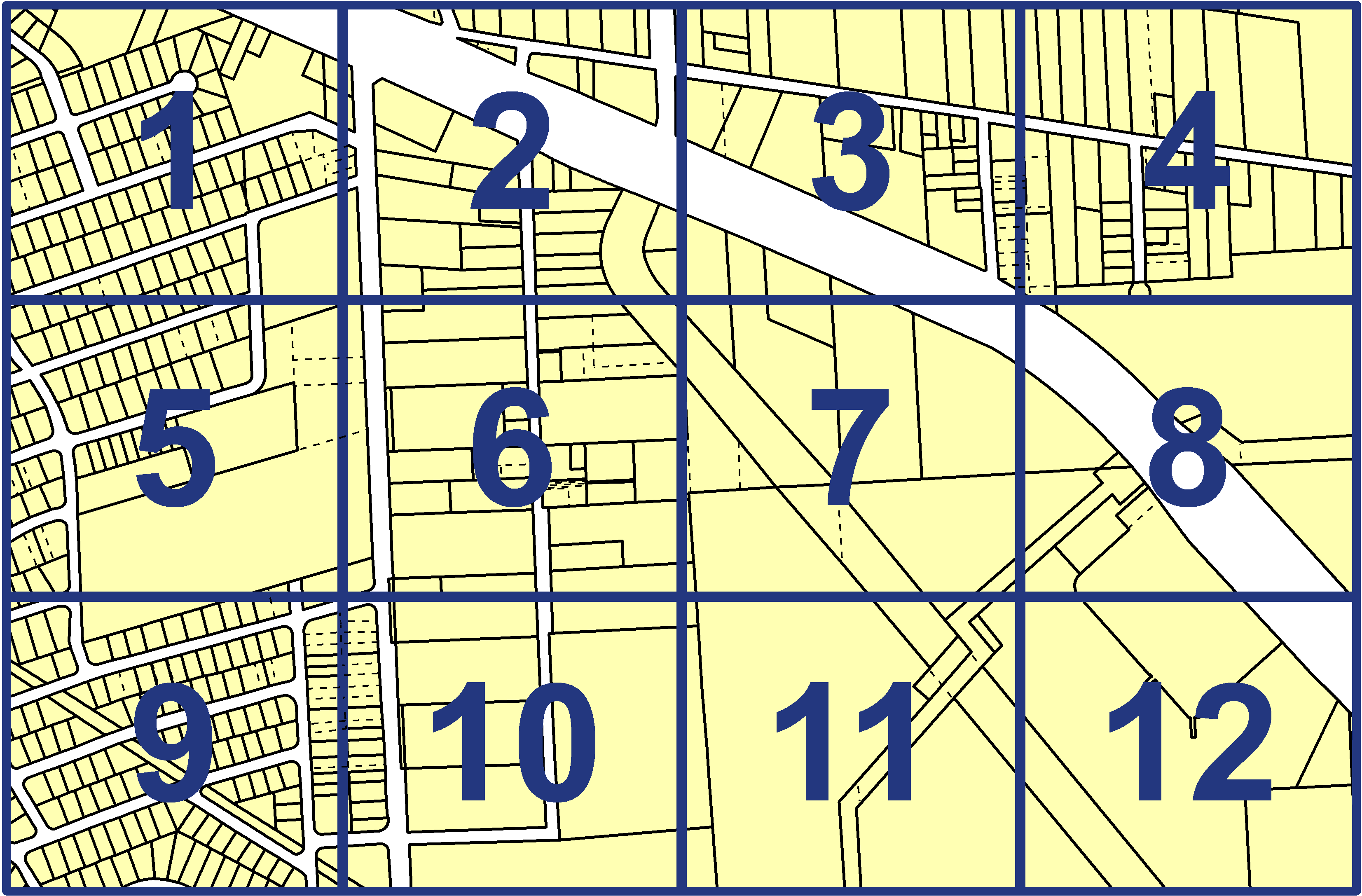 quarter facet map