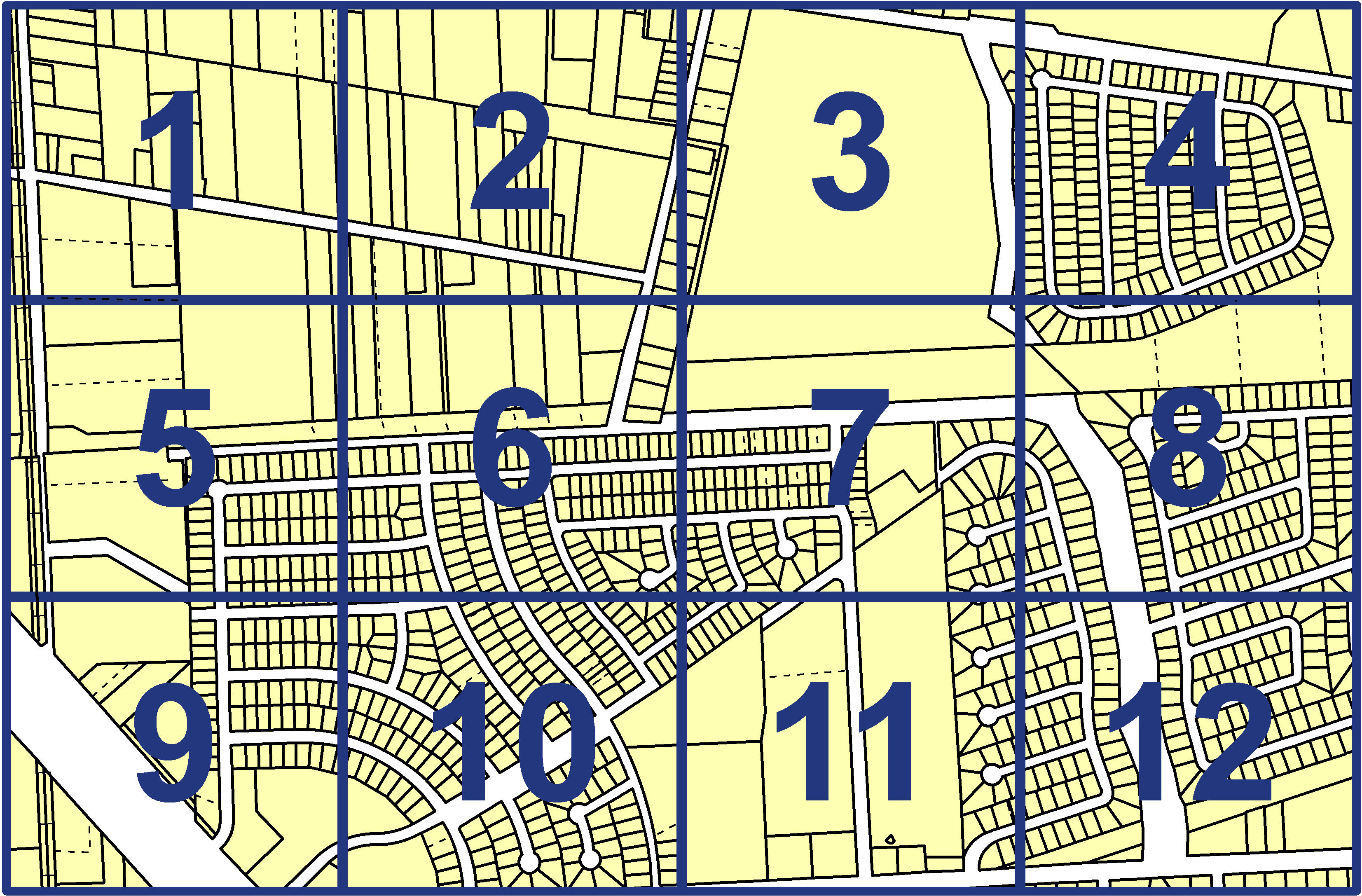 quarter facet map