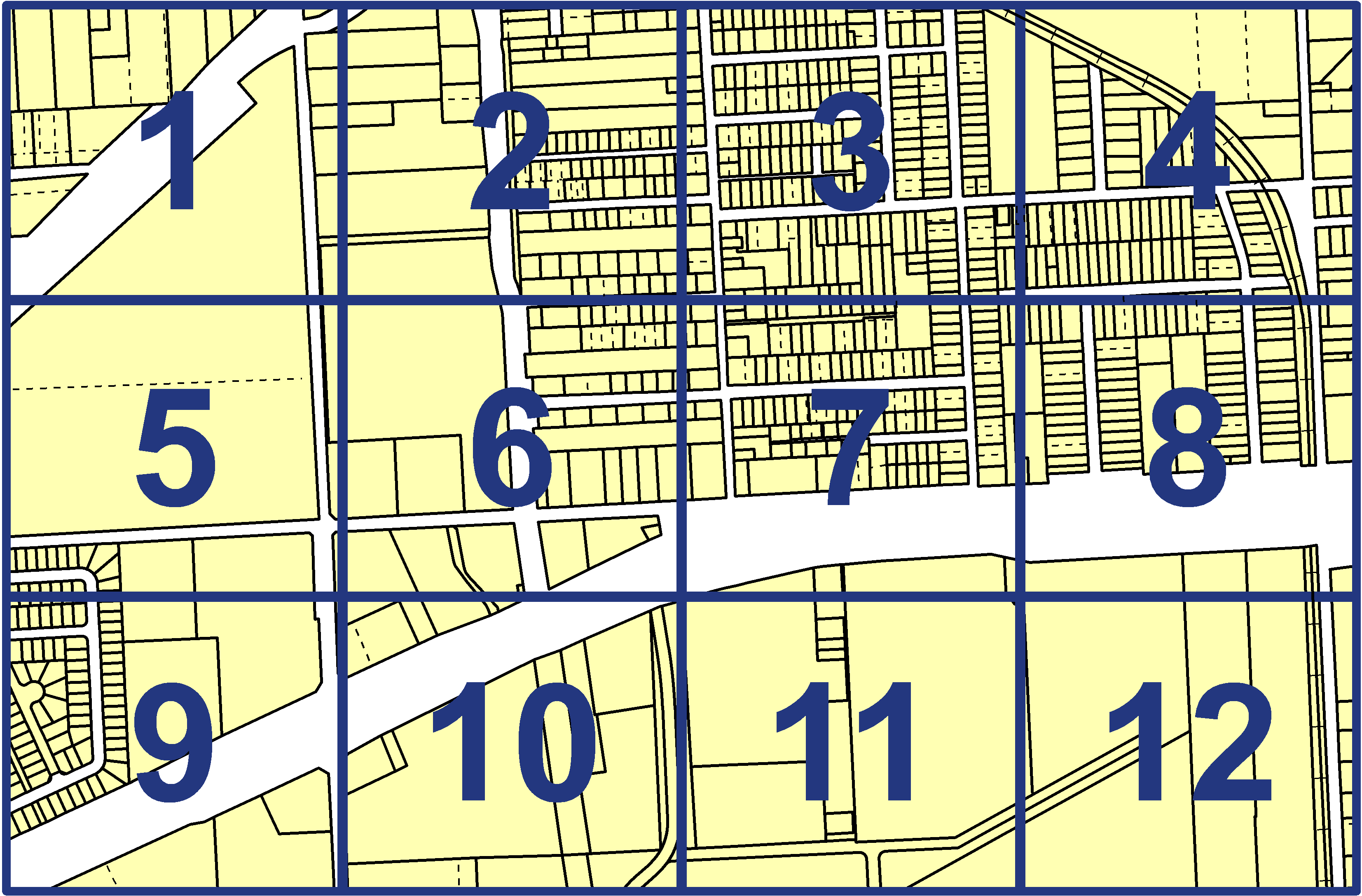 quarter facet map