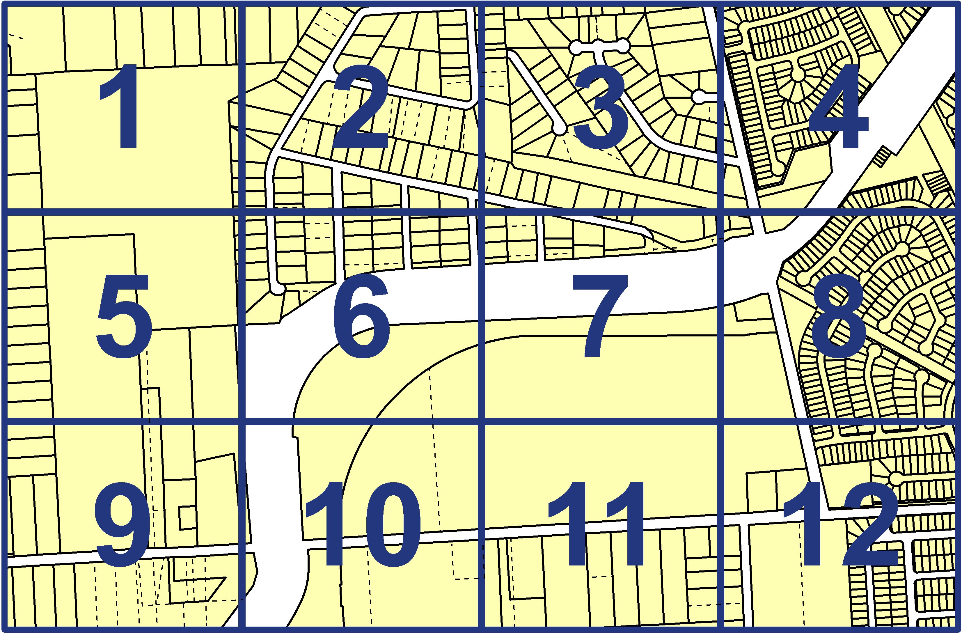 quarter facet map