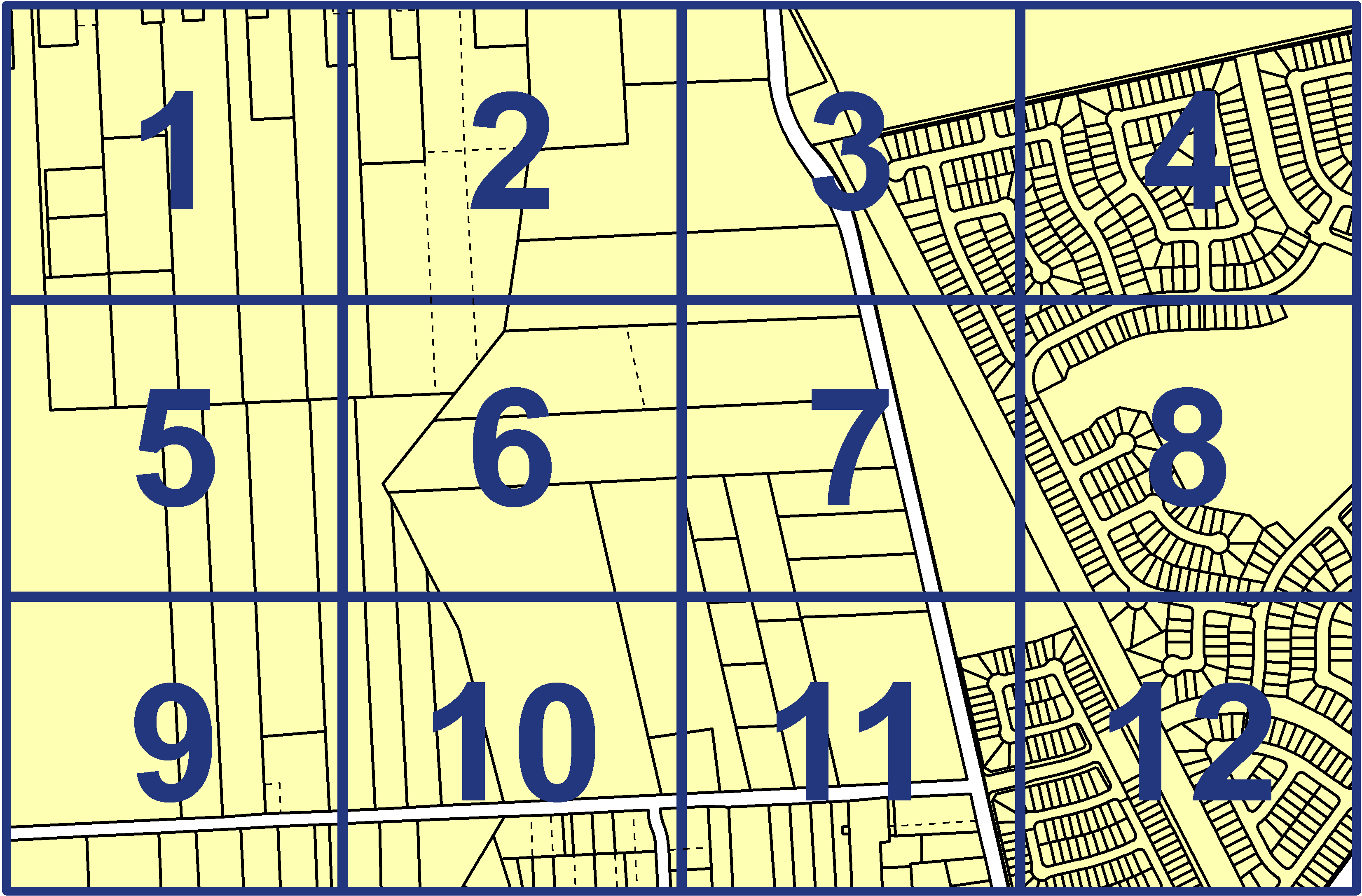 quarter facet map