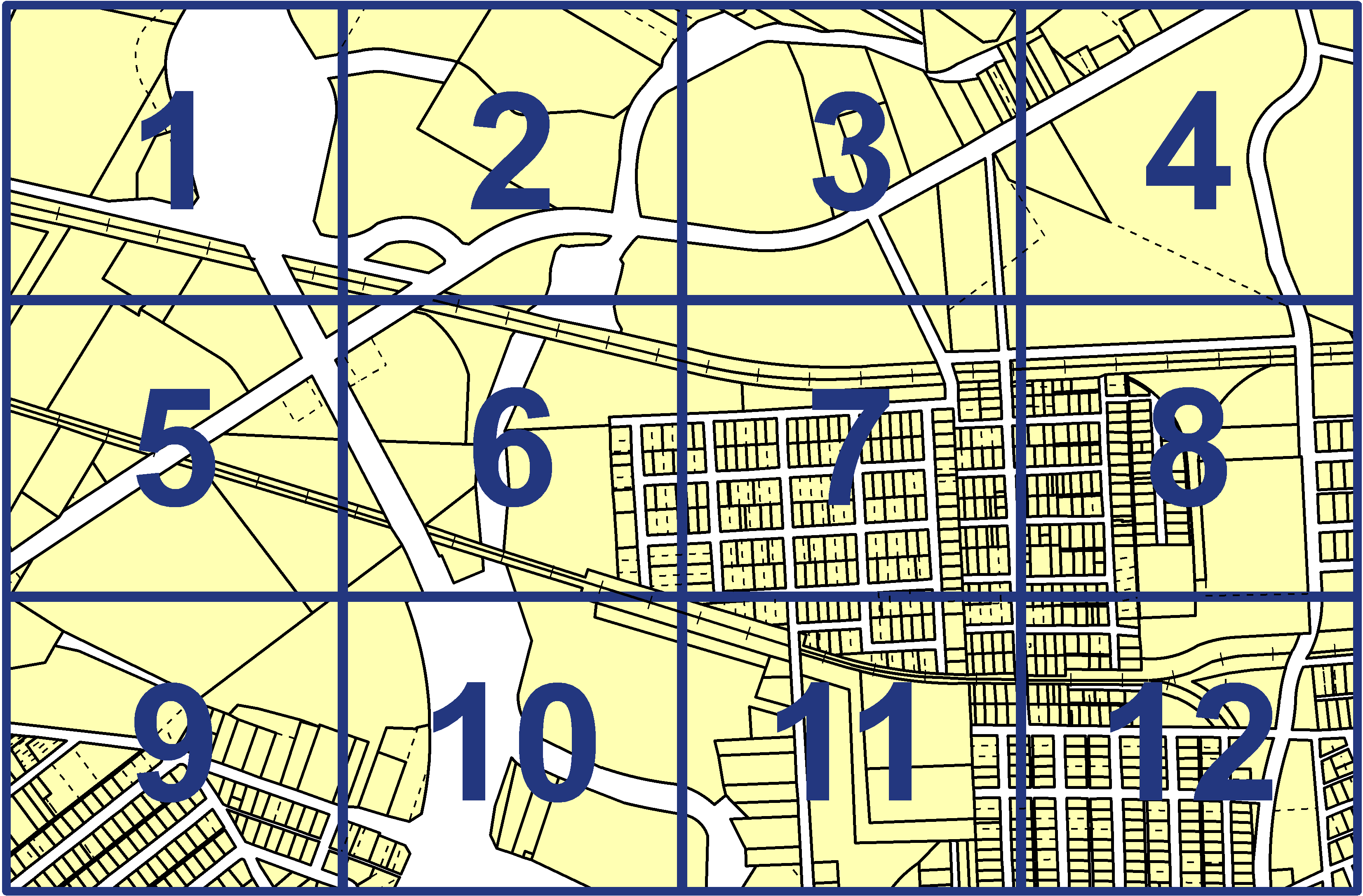 quarter facet map