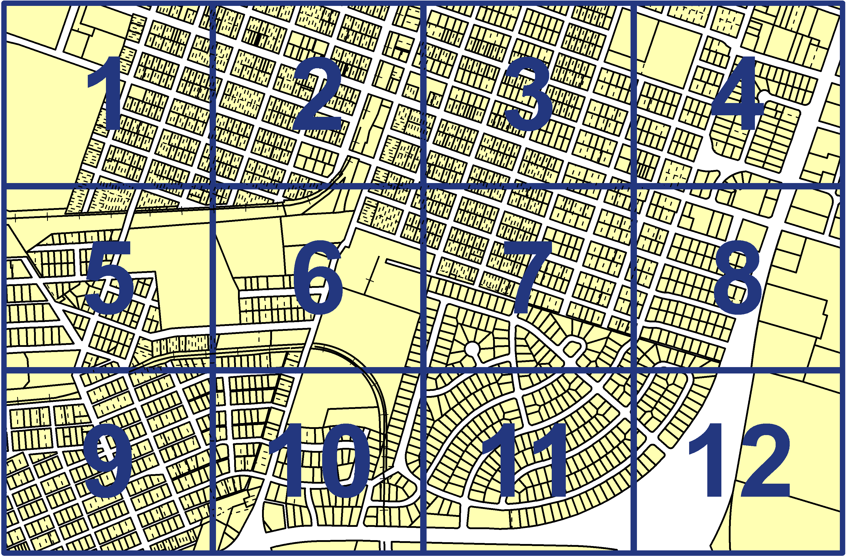 quarter facet map