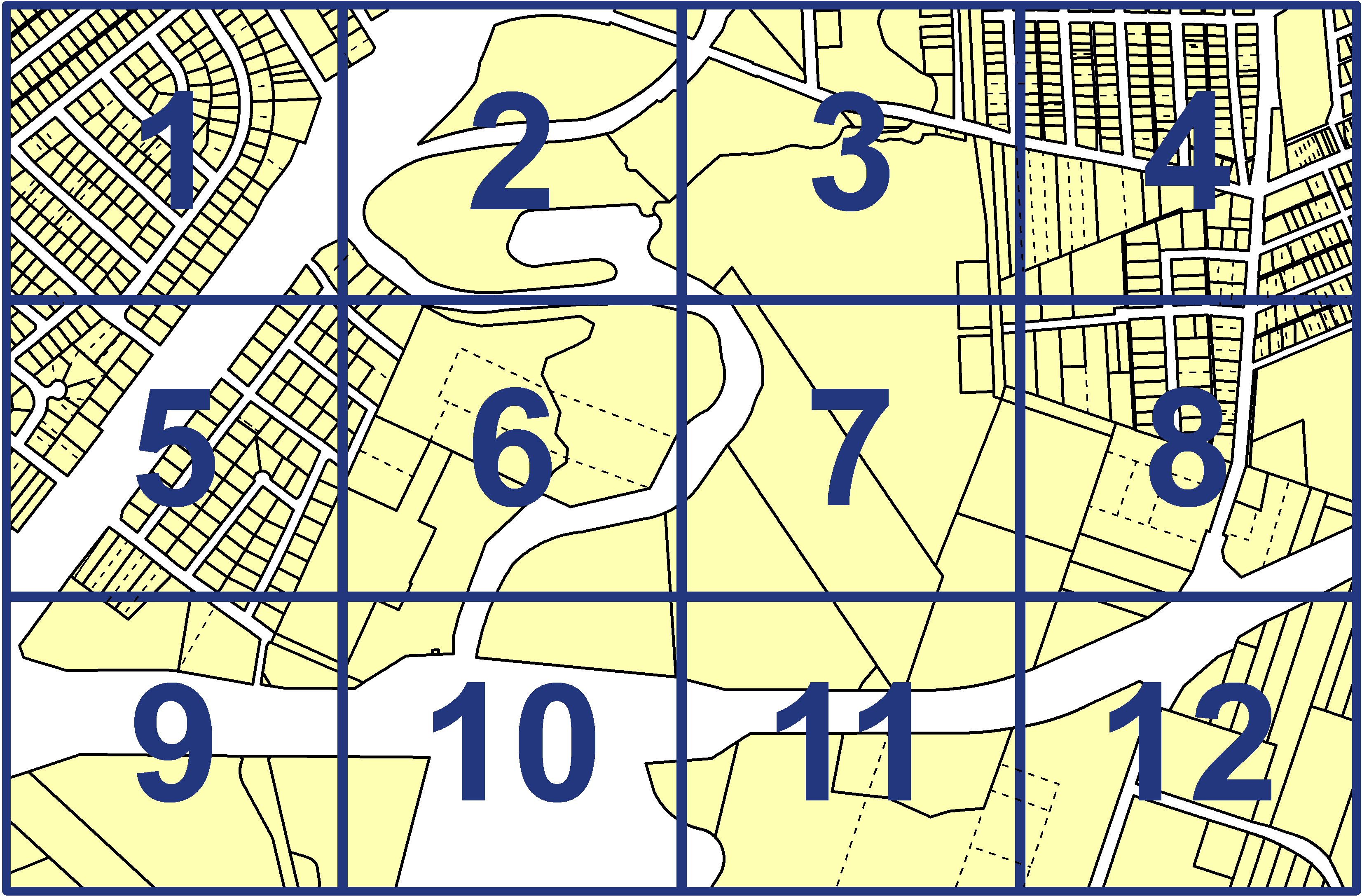 quarter facet map