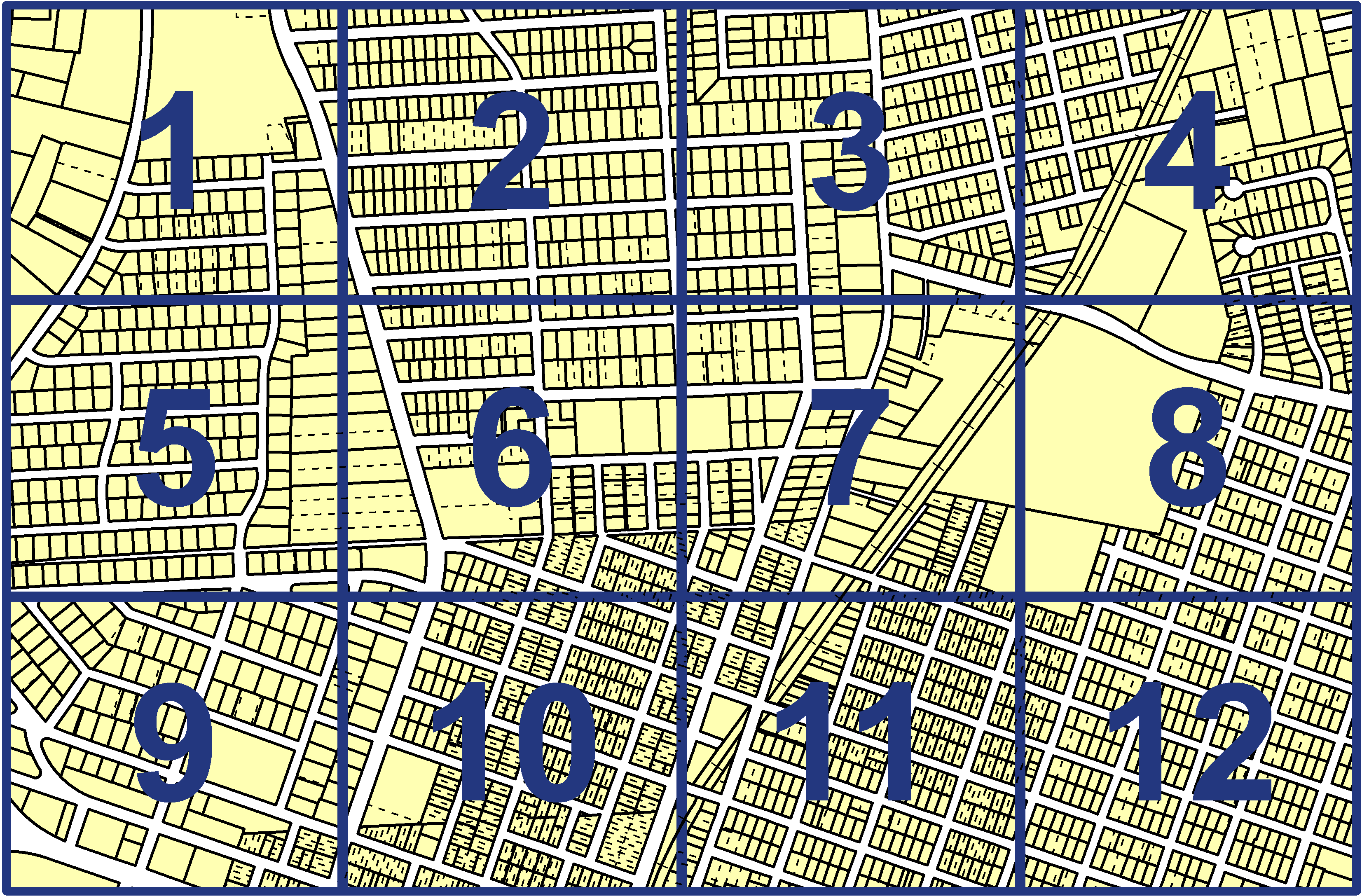 quarter facet map