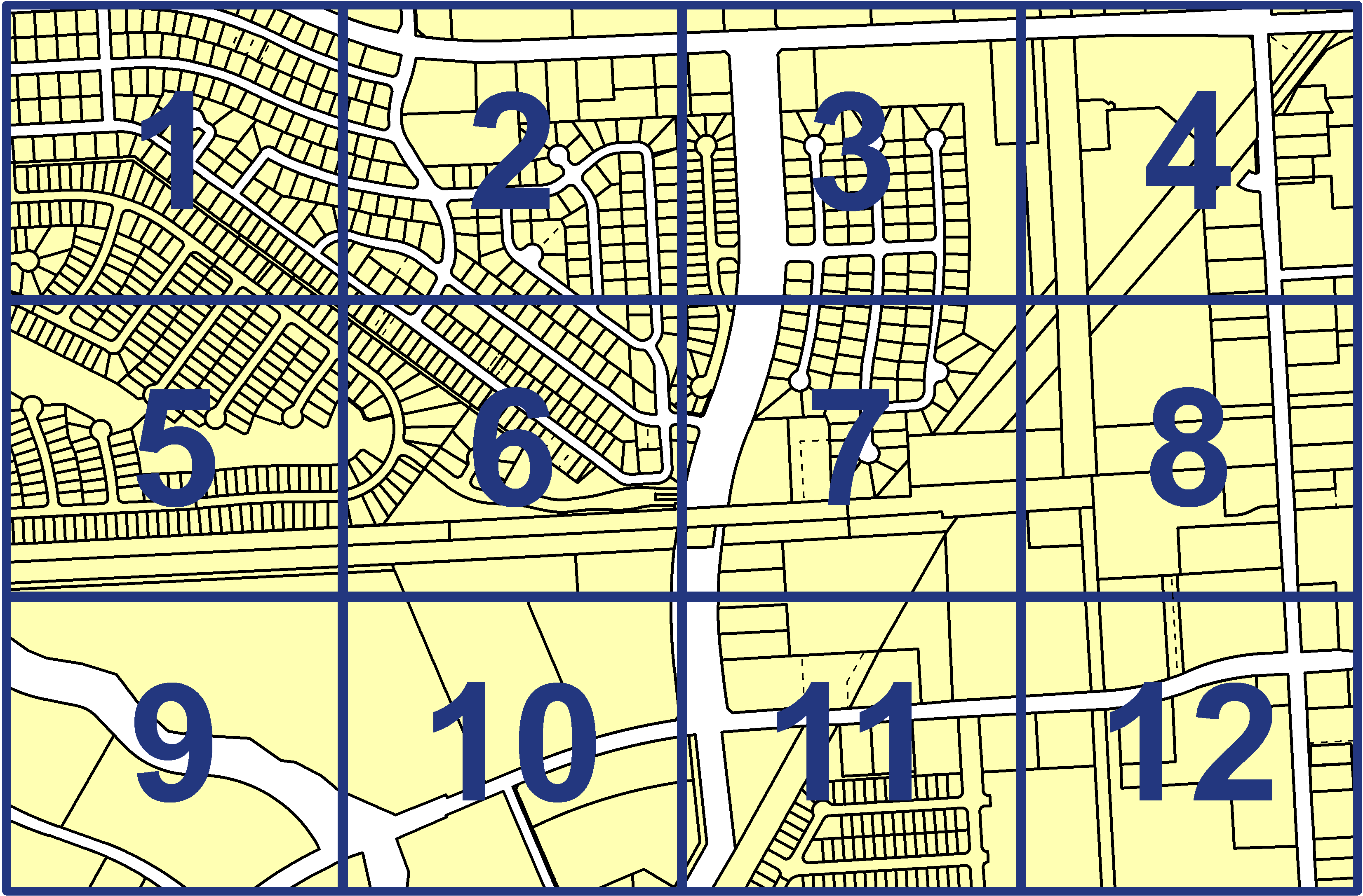 quarter facet map