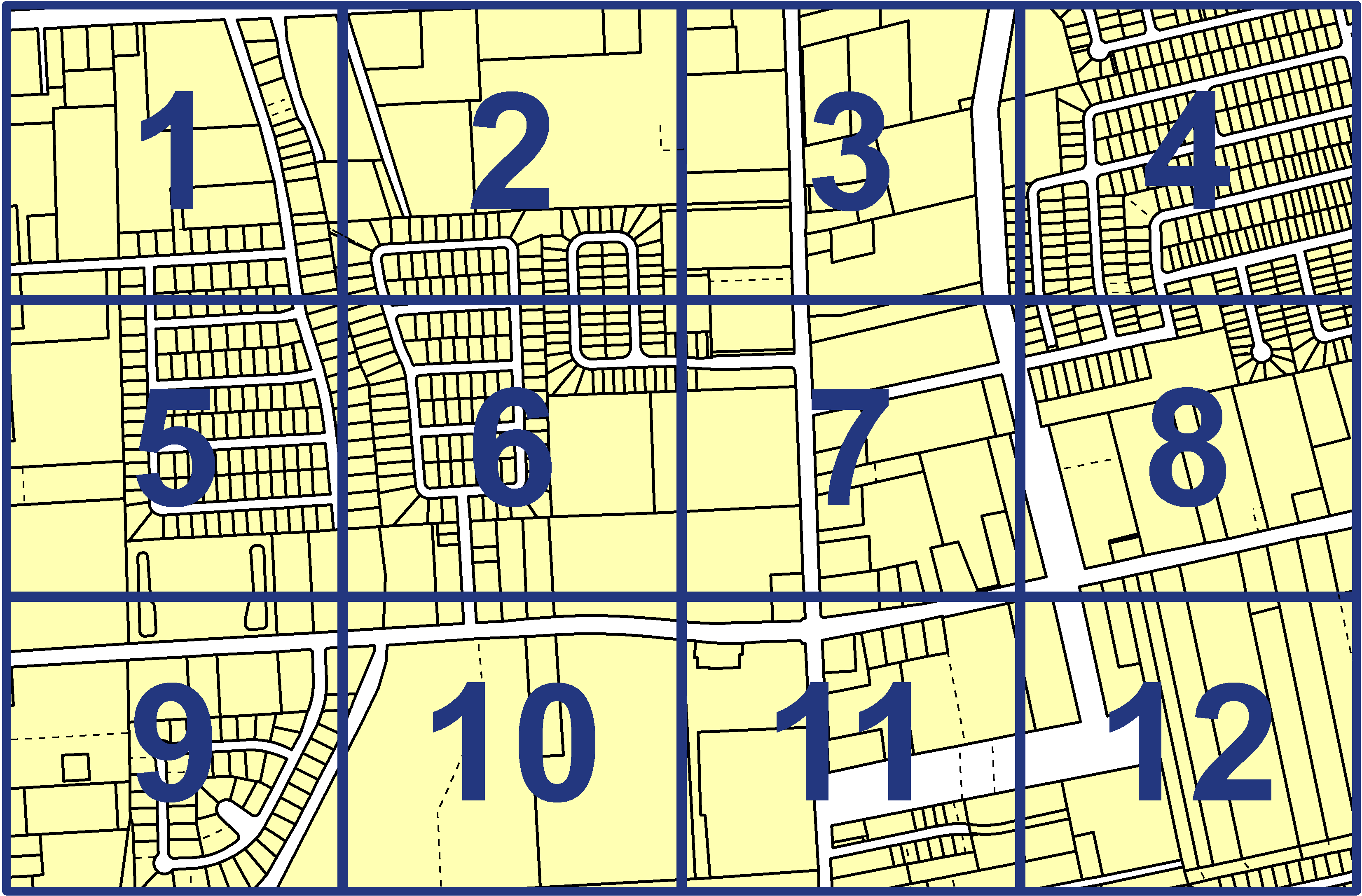 quarter facet map