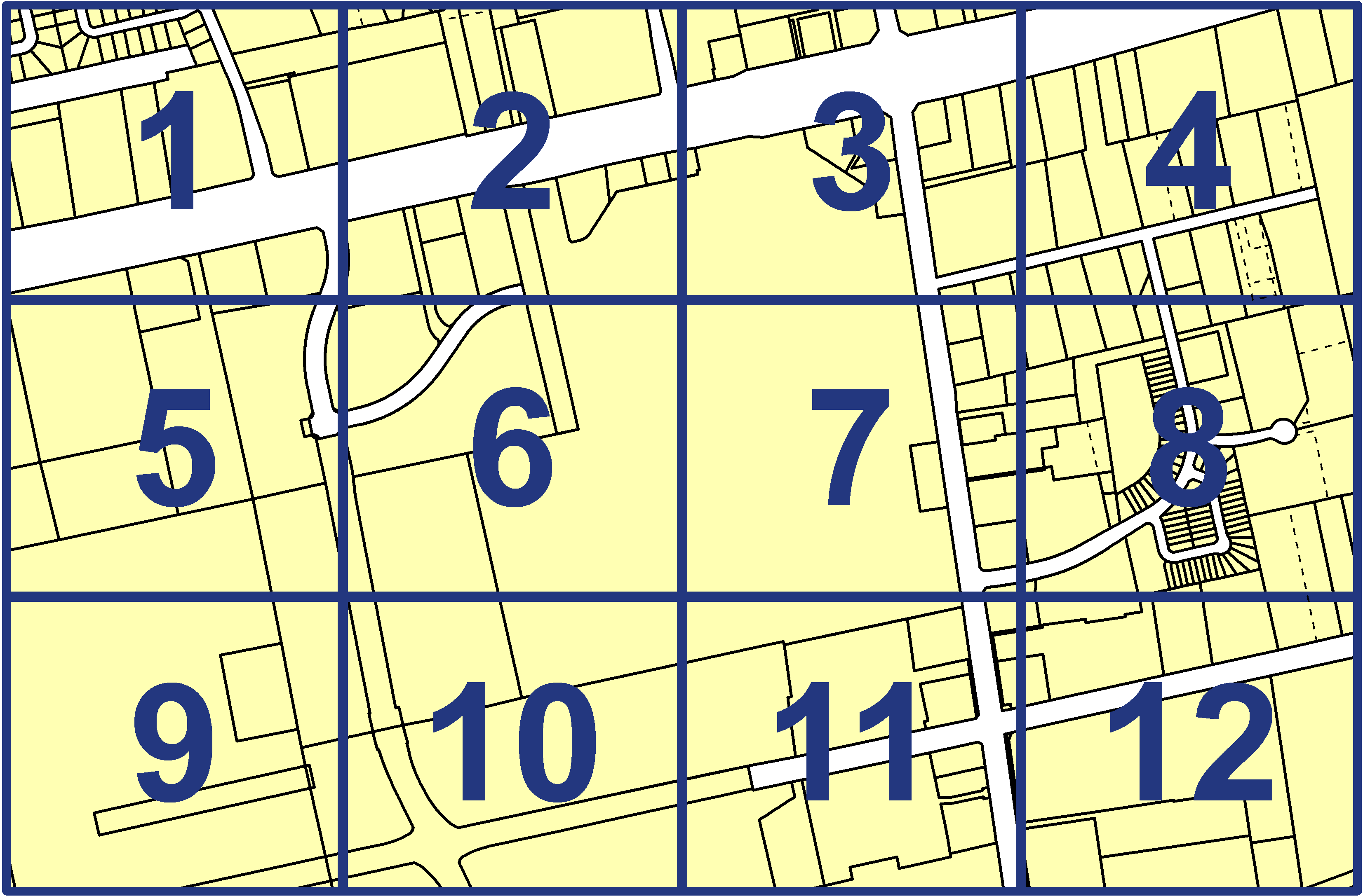 quarter facet map