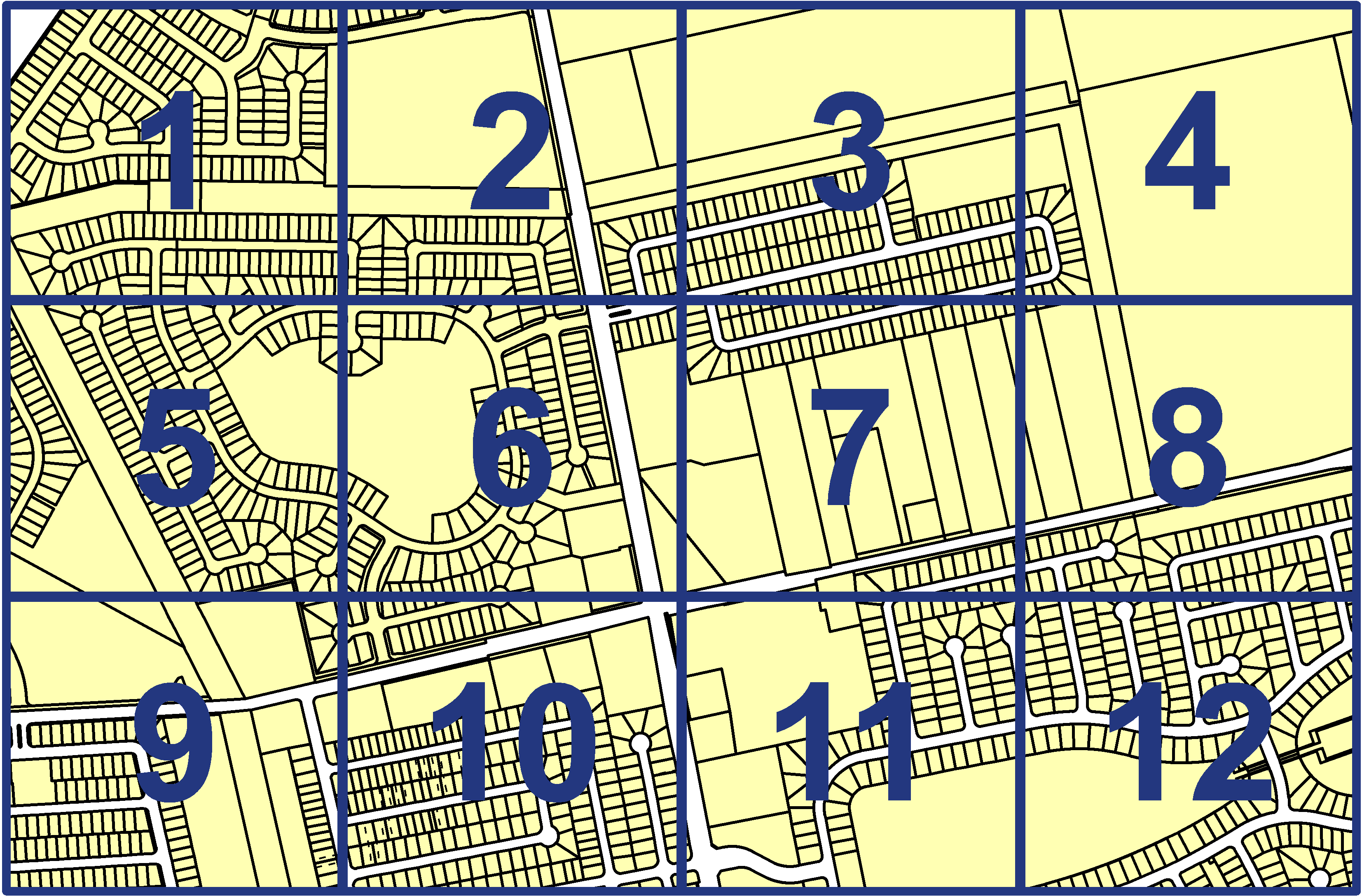 quarter facet map