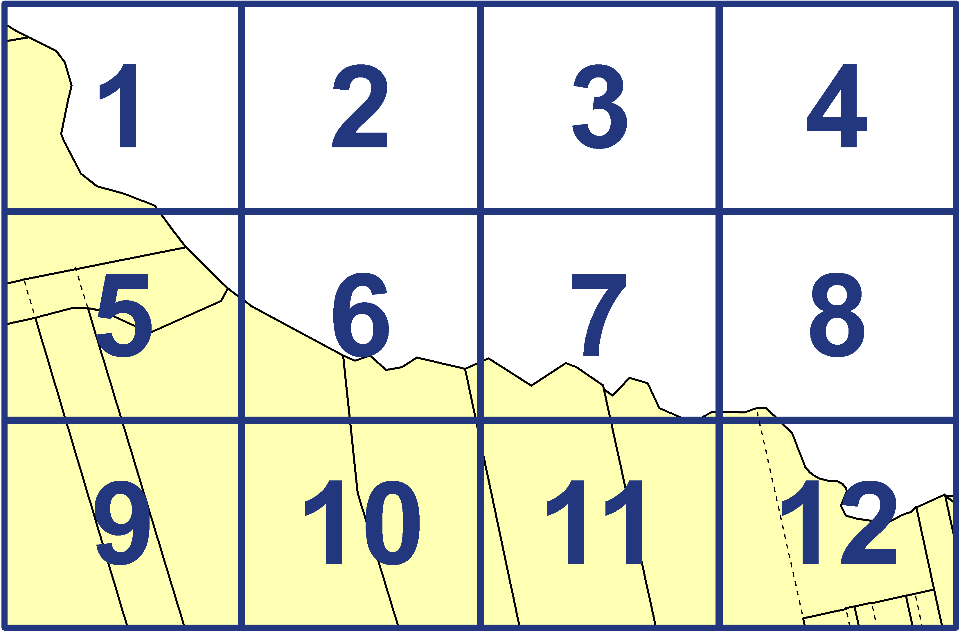 quarter facet map