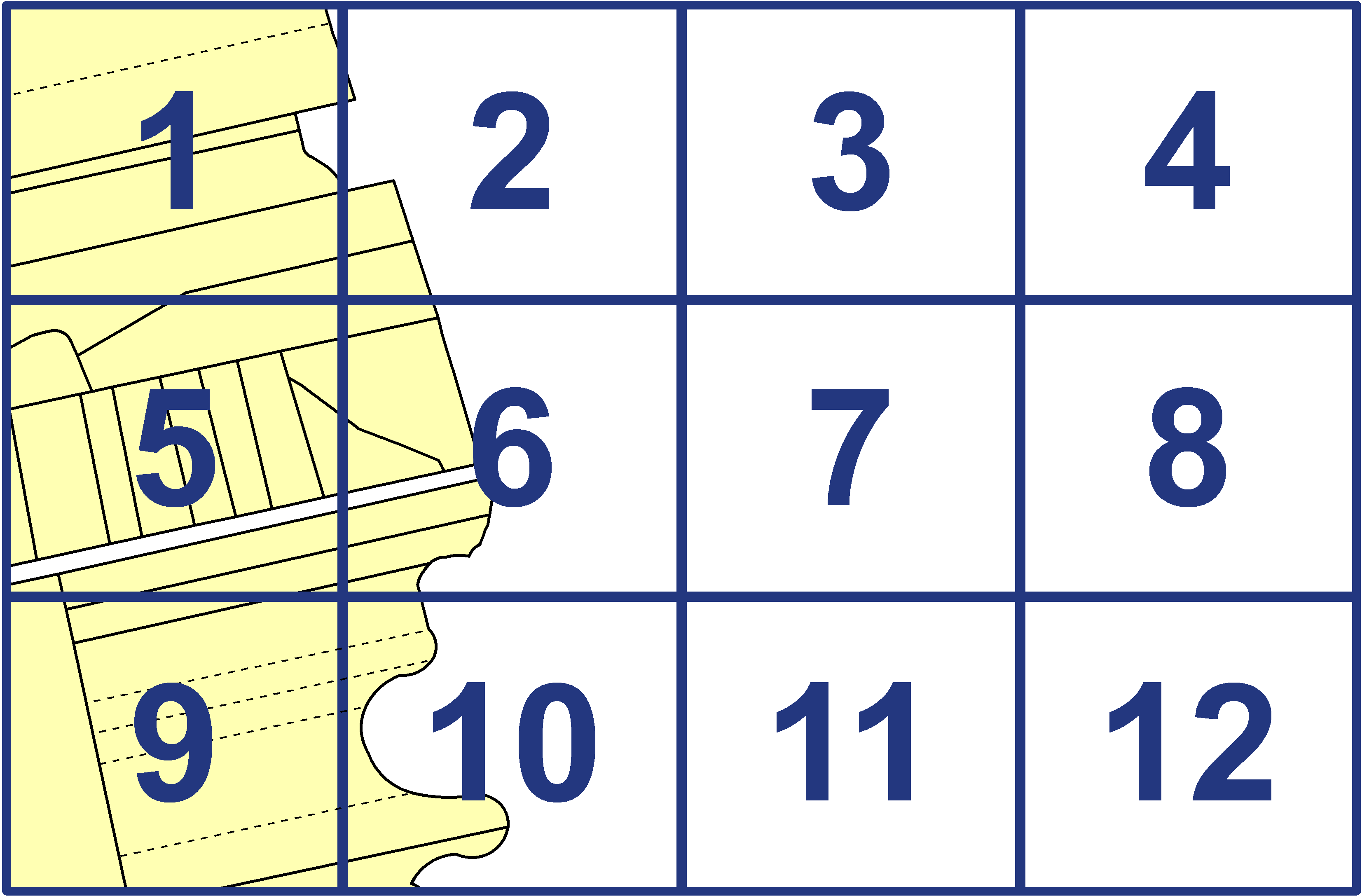 quarter facet map