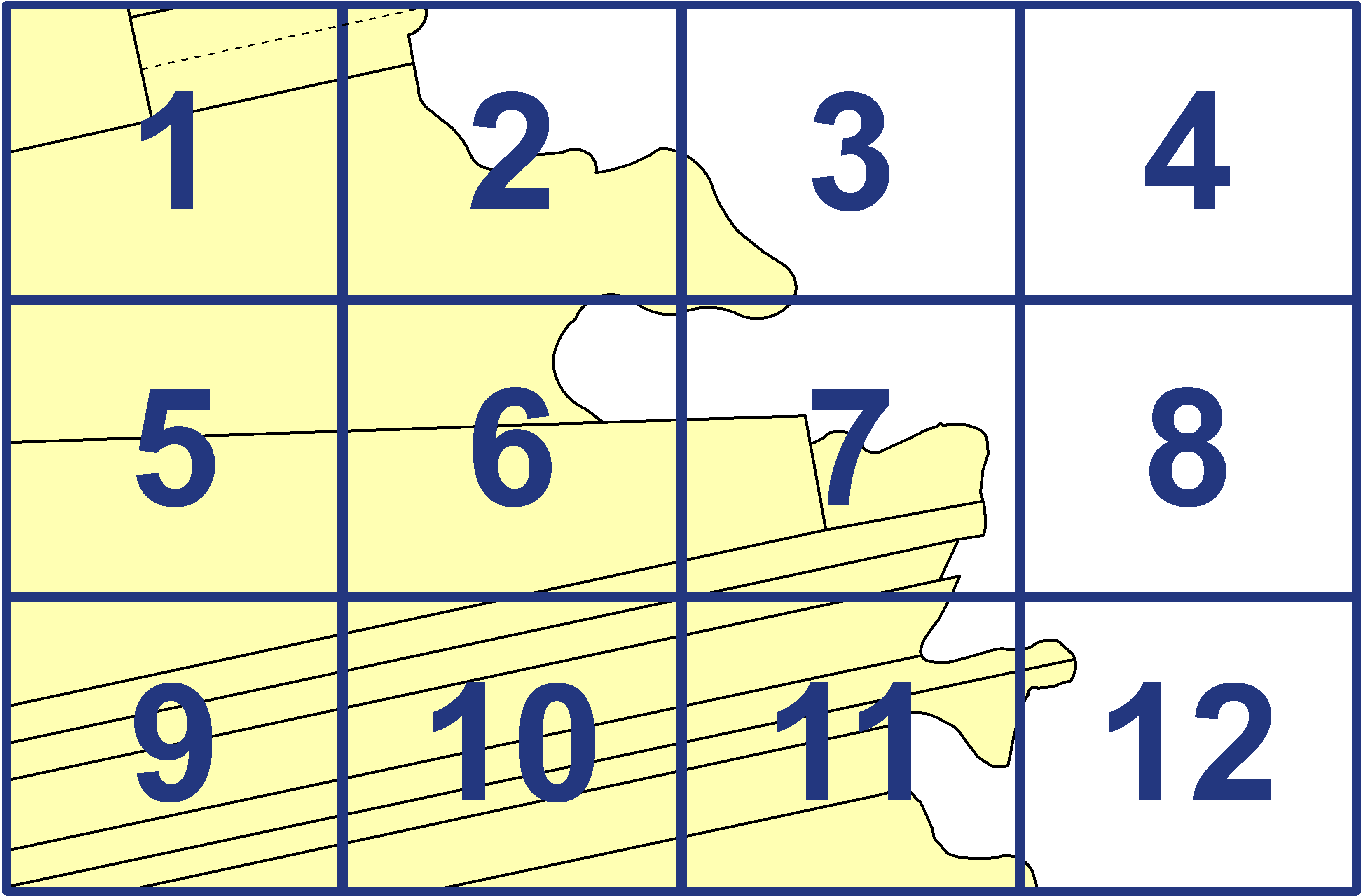 quarter facet map